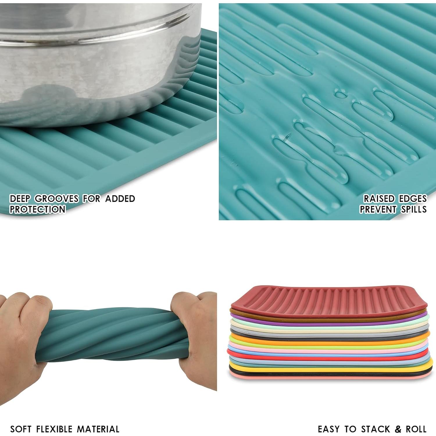 Trivetes de Silicona Smithcraft Set de 2 Gris 22.86x30.48 cm