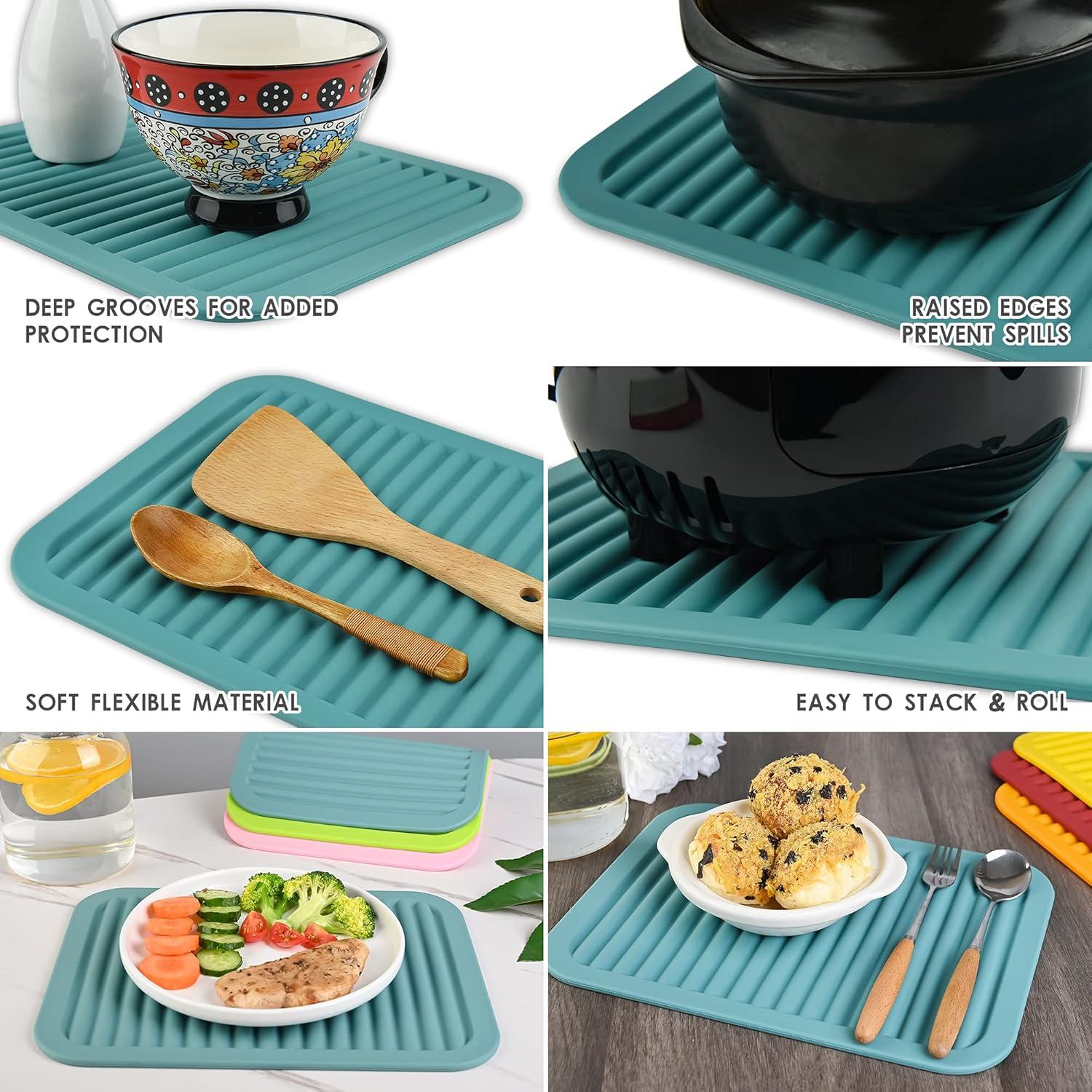 Trivetes de Silicona Smithcraft Set de 2 Gris 22.86x30.48 cm