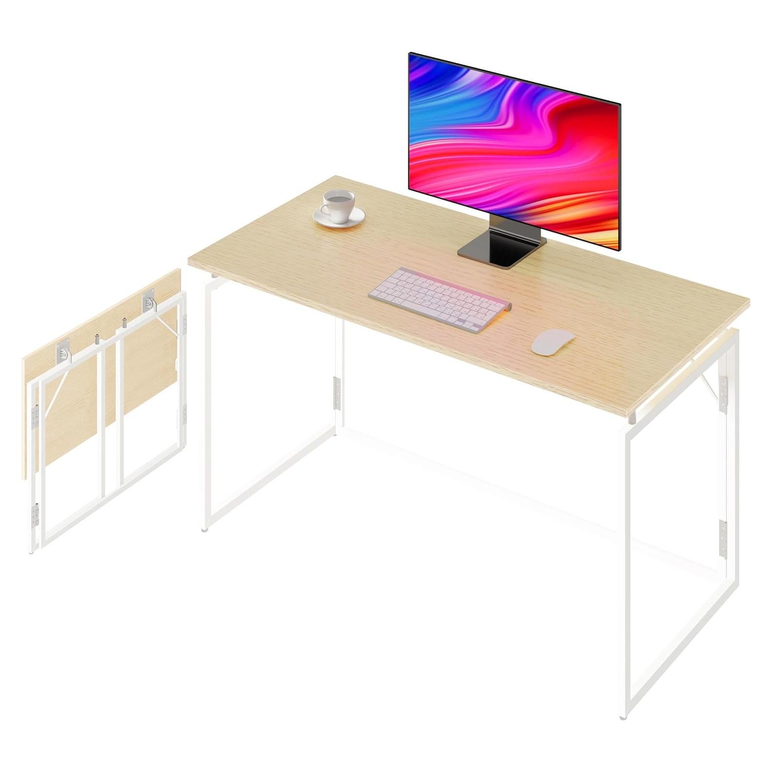 Escritorio Plegable Alawooder FD-30 Beige 76.2x40.6cm Minimalista