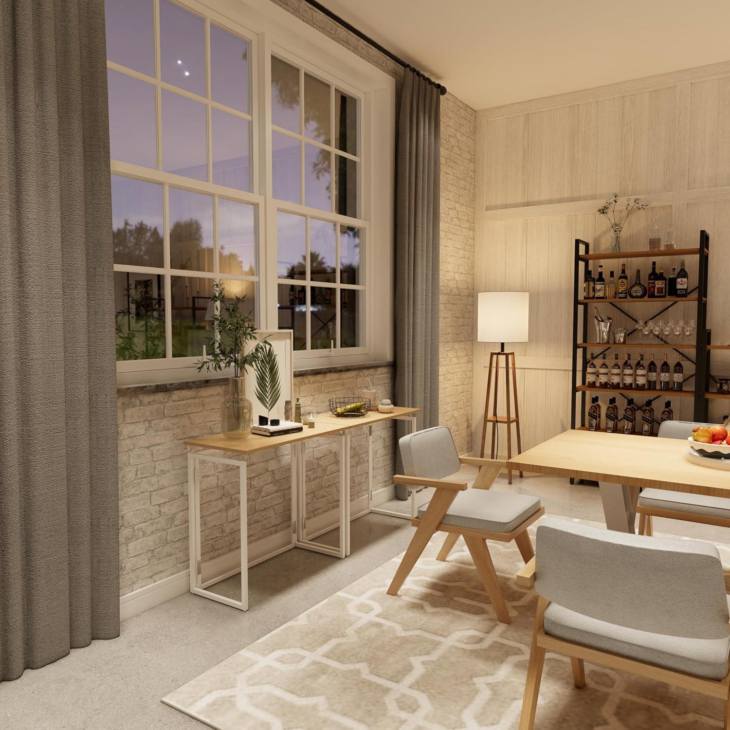 Escritorio Plegable Alawooder FD-30 Beige 76.2x40.6cm Minimalista