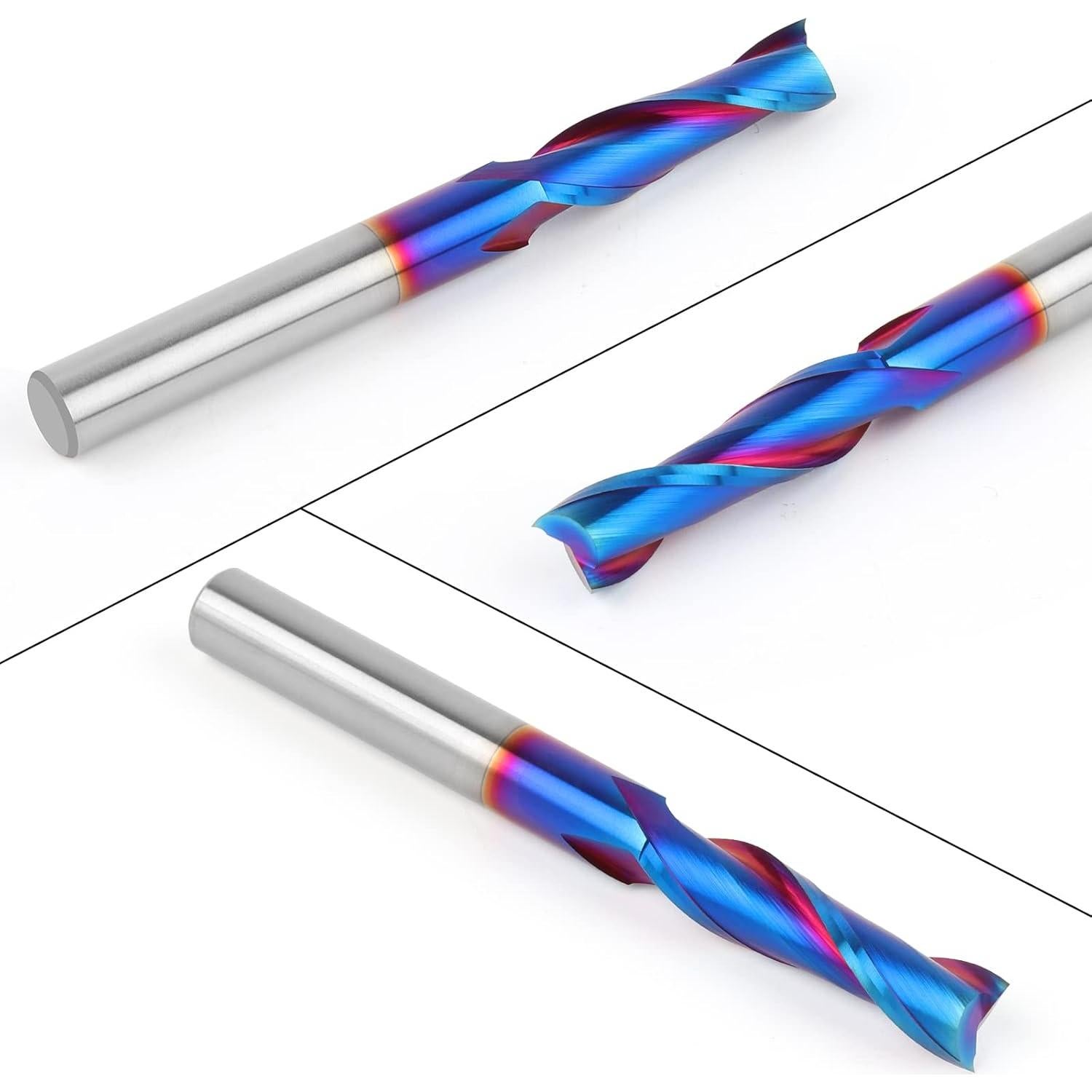 Broca Router Espiral Ascendente EANOSIC 6,35mm Carburo Nano