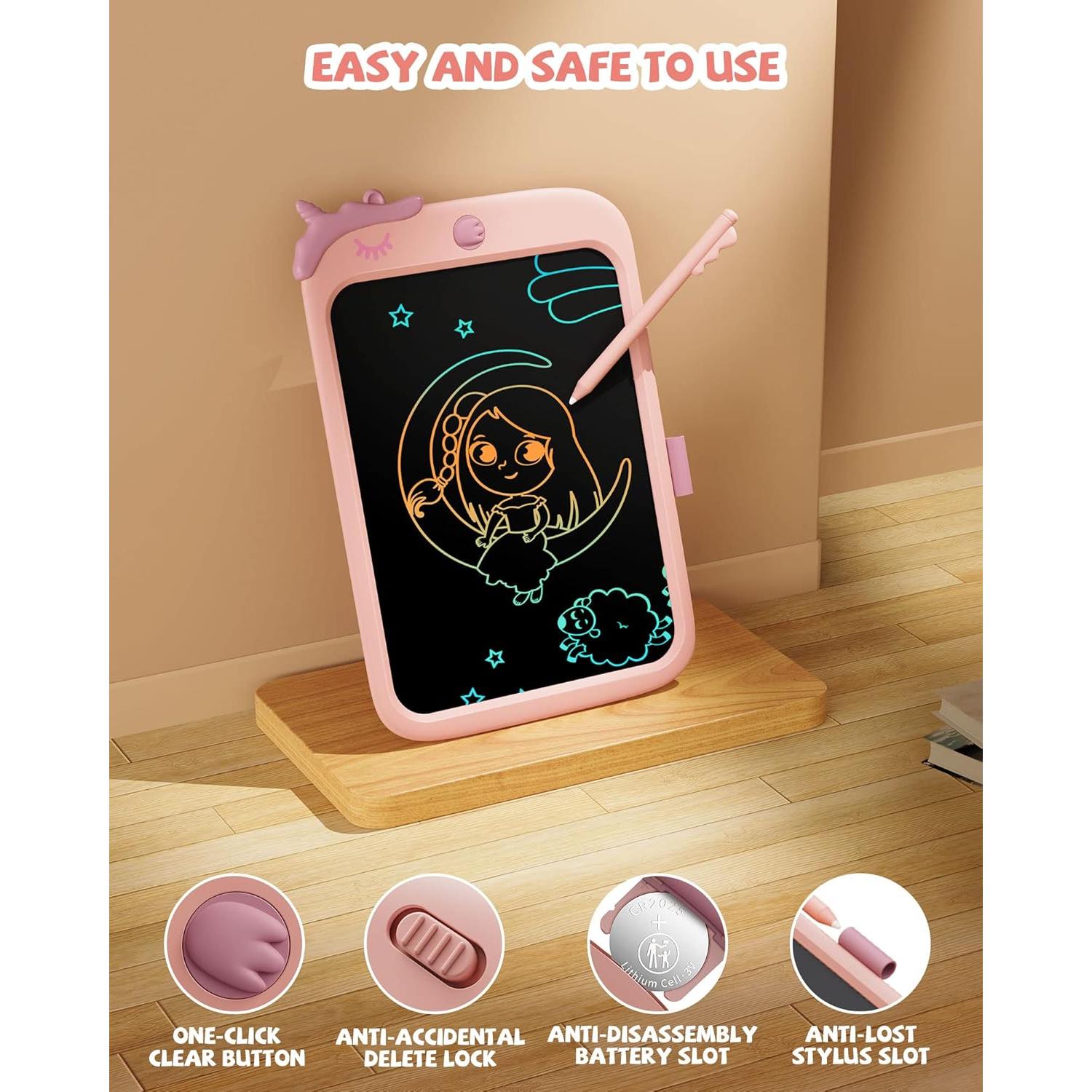 Tableta de Escritura 10" Kikapabi Unicornio Rosa para Niñas