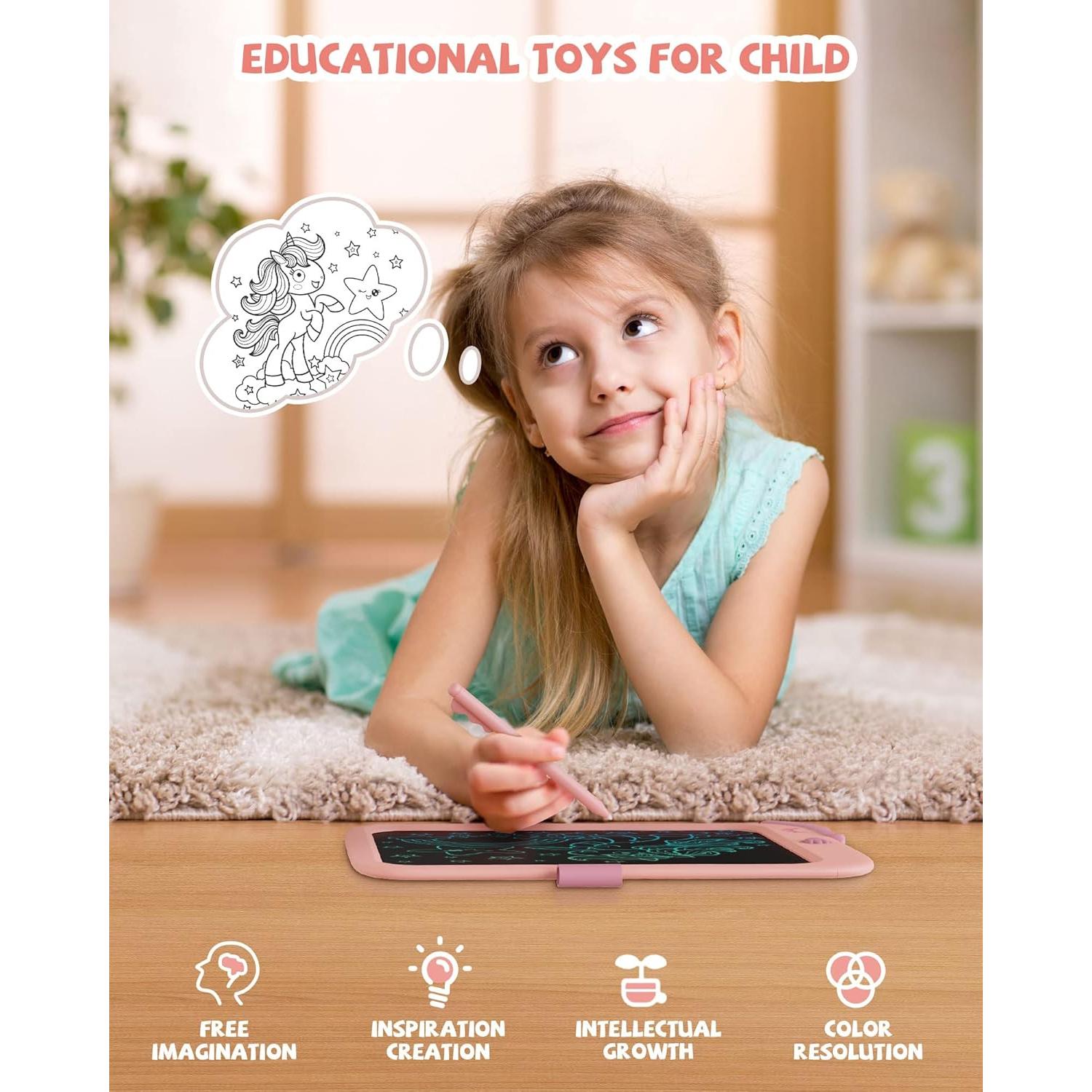 Tableta de Escritura 10" Kikapabi Unicornio Rosa para Niñas