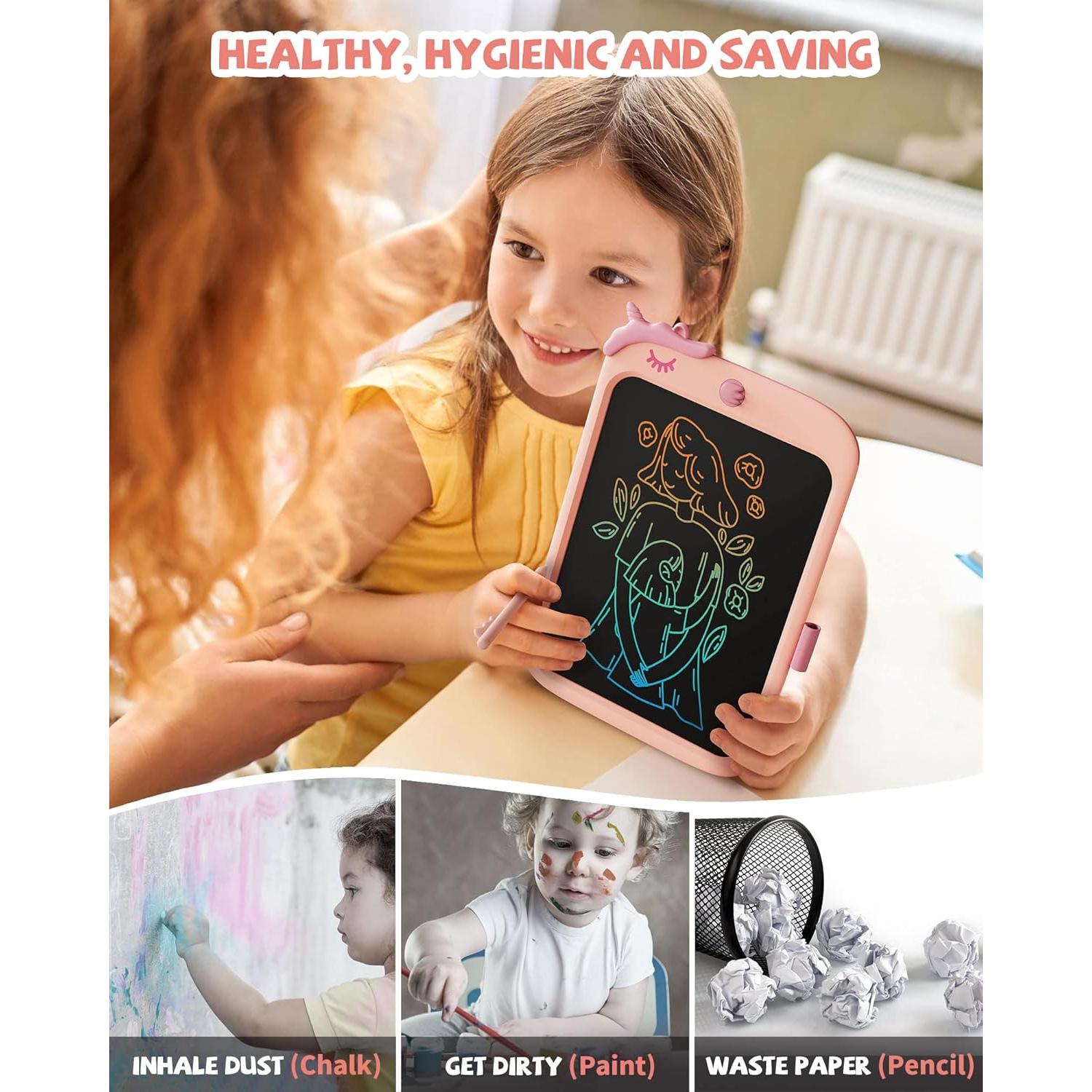 Tableta de Escritura 10" Kikapabi Unicornio Rosa para Niñas