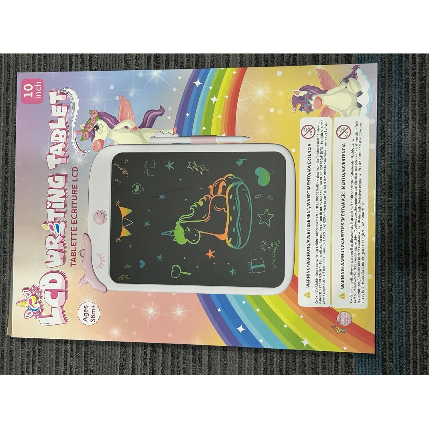 Tableta de Escritura 10" Kikapabi Unicornio Rosa para Niñas