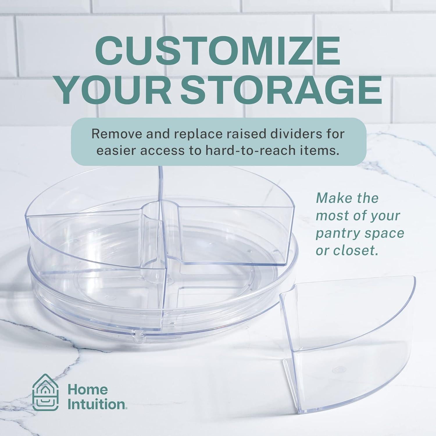 Contenedor Giratorio de Alimentos Home Intuition 22.86 cm 4 Bin