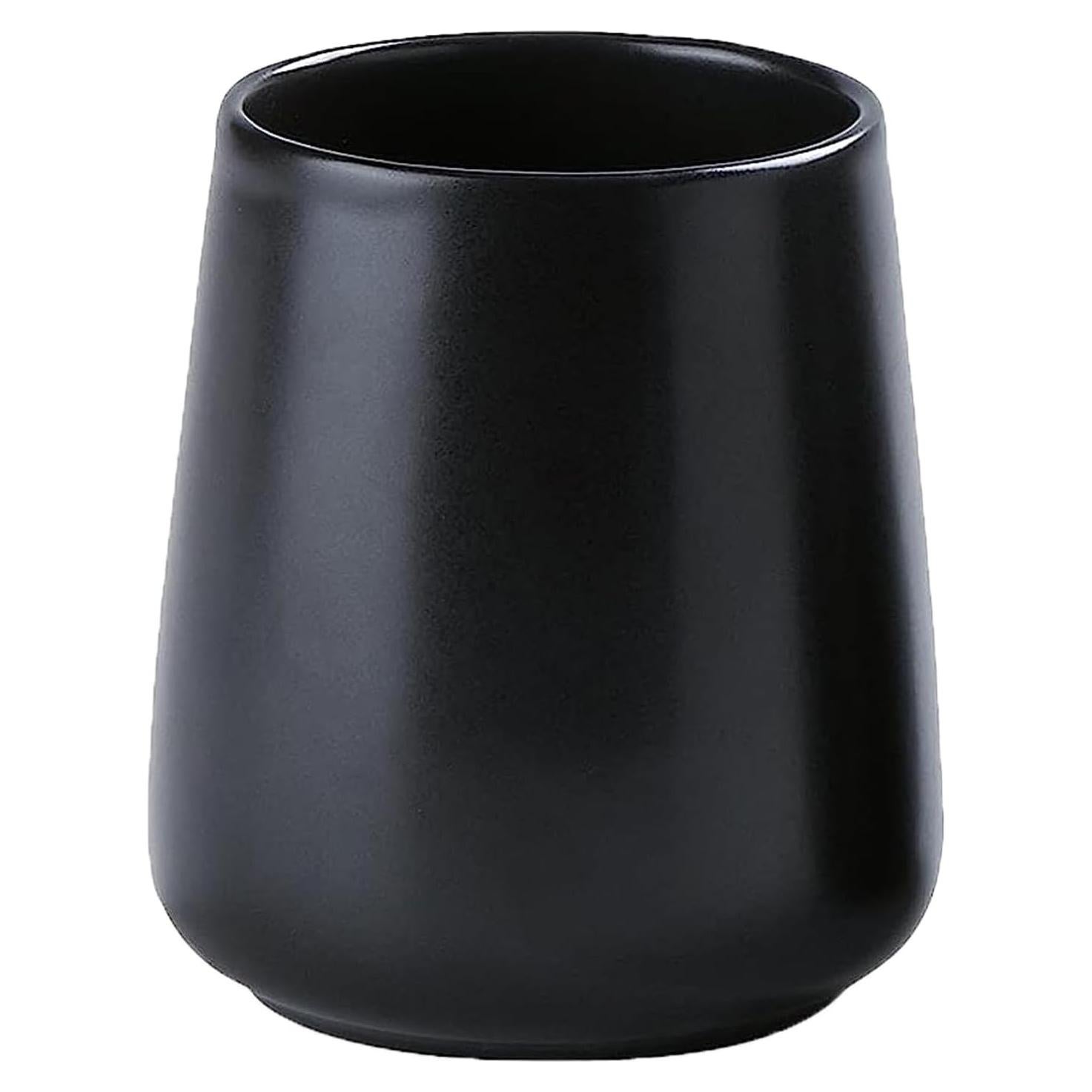 Soporte de Cepillo de Dientes Cerámica Eyrozia Negro Mate 9.5x12.7cm