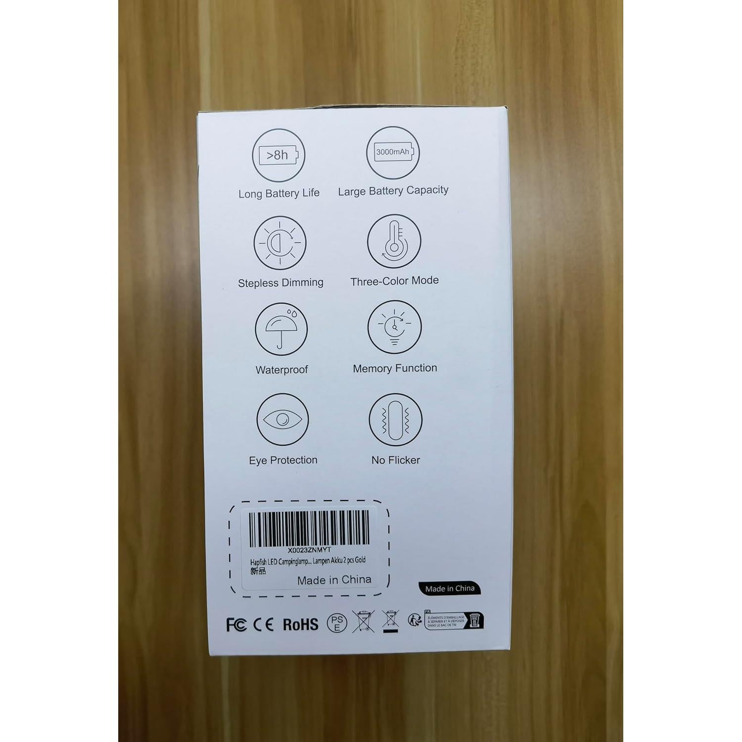 Juego de 2 Lámparas de Mesa Inalámbricas Recargables LED Oro