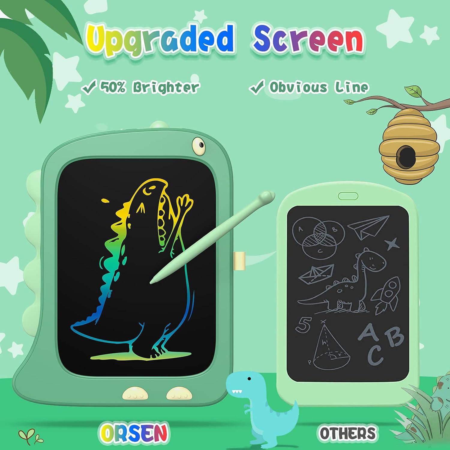 Tableta de Dibujo LCD ORSEN 21.6 cm Dinosaurio Verde