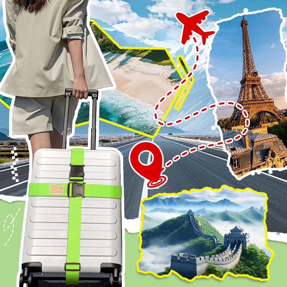 Correas de Equipaje Ajustables SpiralScgv - 4 Colores Brillantes