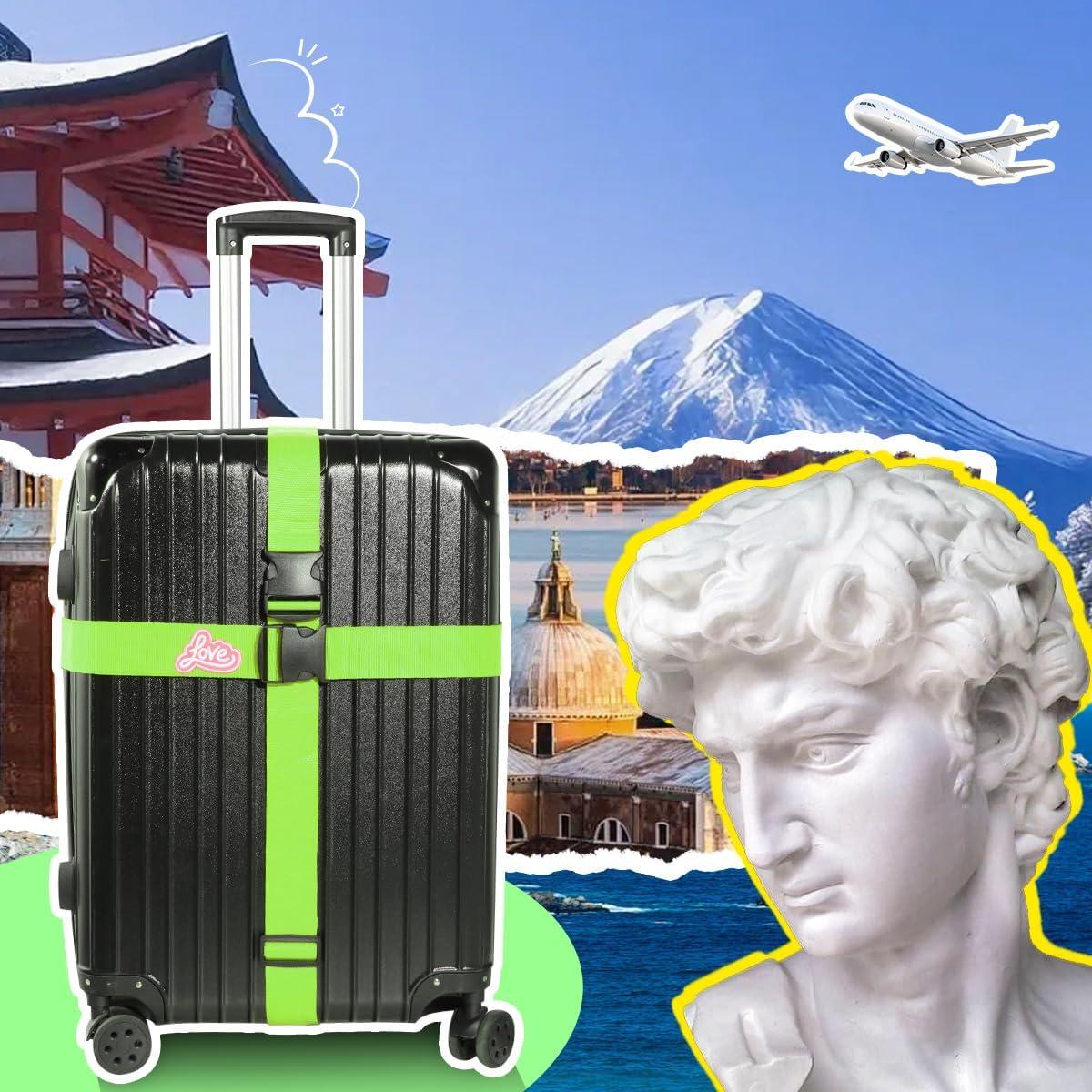 Correas de Equipaje Ajustables SpiralScgv - 4 Colores Brillantes