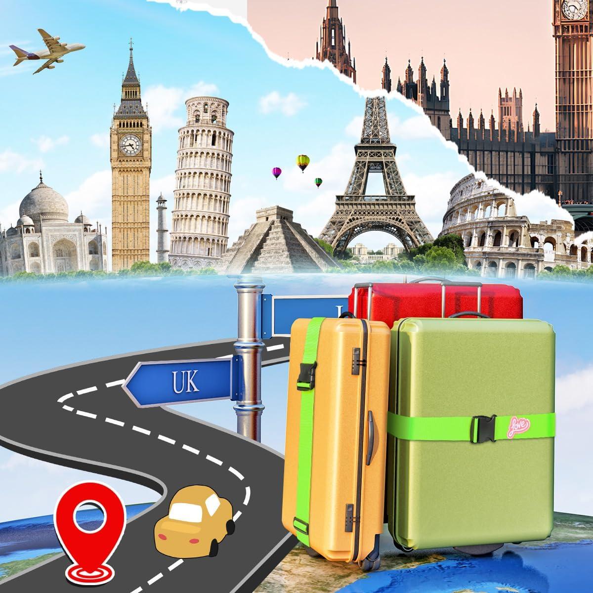 Correas de Equipaje Ajustables SpiralScgv - 4 Colores Brillantes