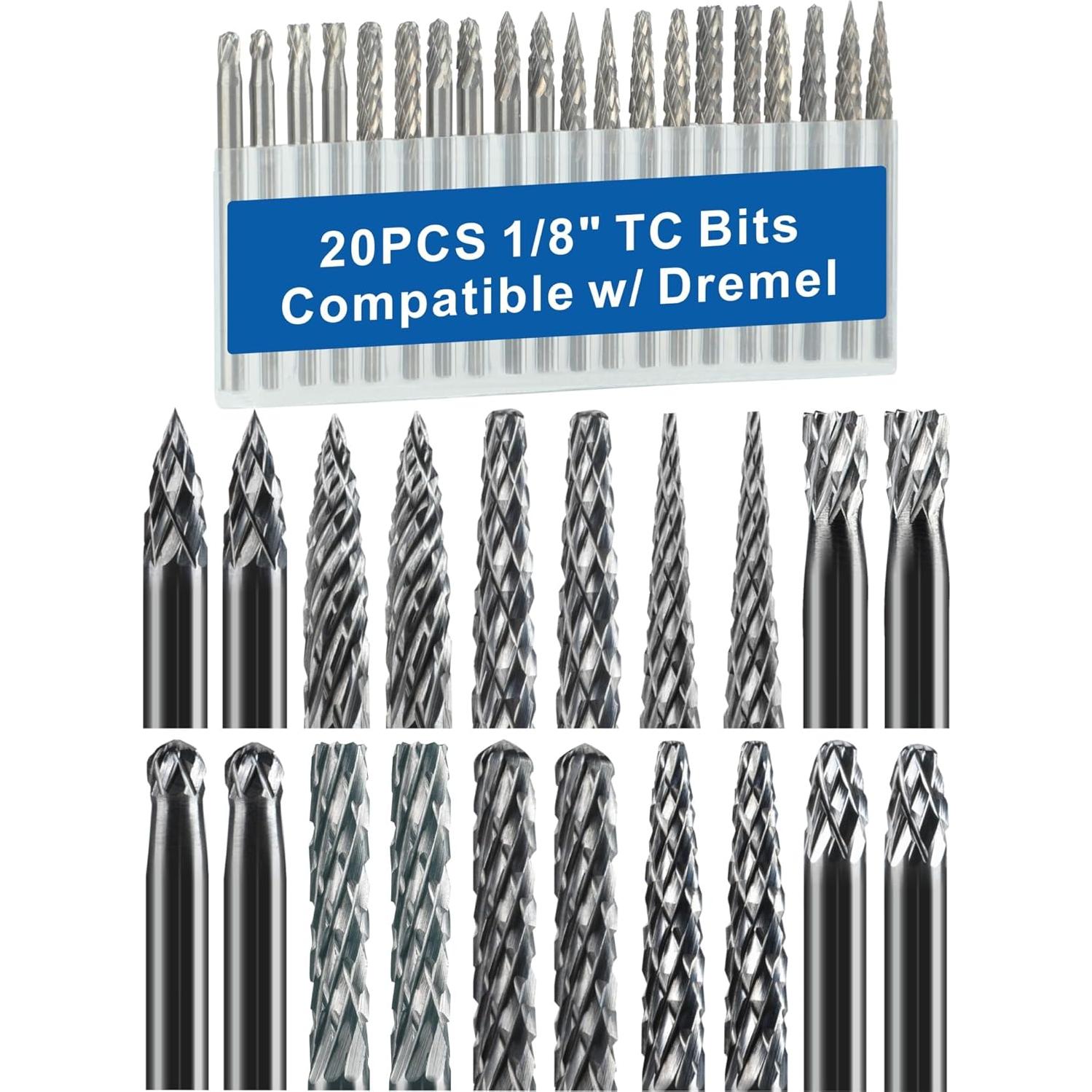 Juego de 20 Fresas de Carburo de Tungsteno Sworker 3mm