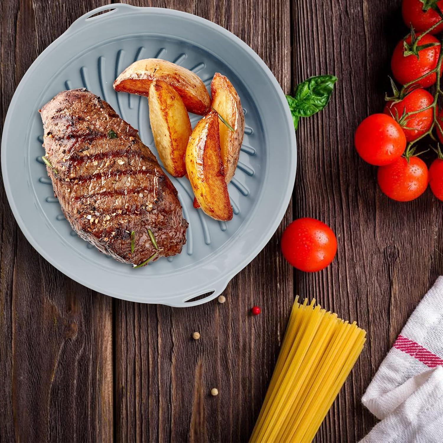 Forros de Silicona RllyGrt 20 cm Plegables para Freidora de Aire