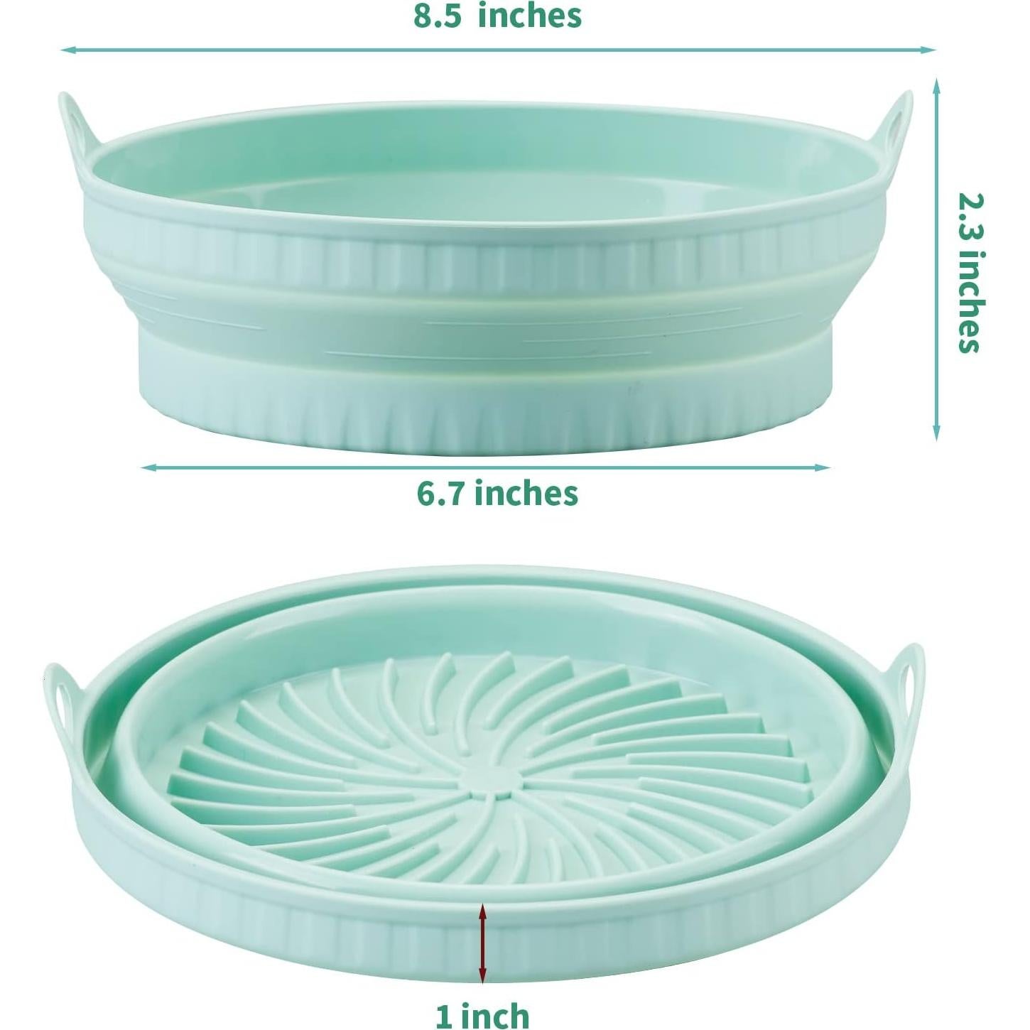 Forros de Silicona RllyGrt 20 cm Plegables para Freidora de Aire