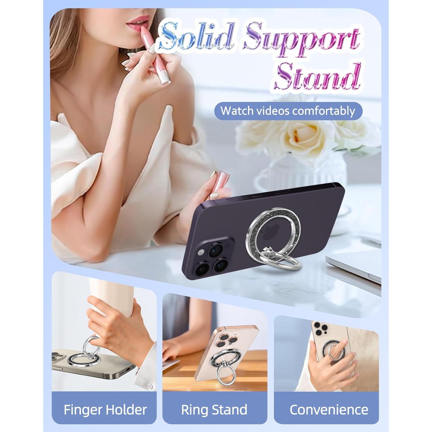 Soporte Magnético para Teléfono LISEVO - Anillo de Dedo Negro