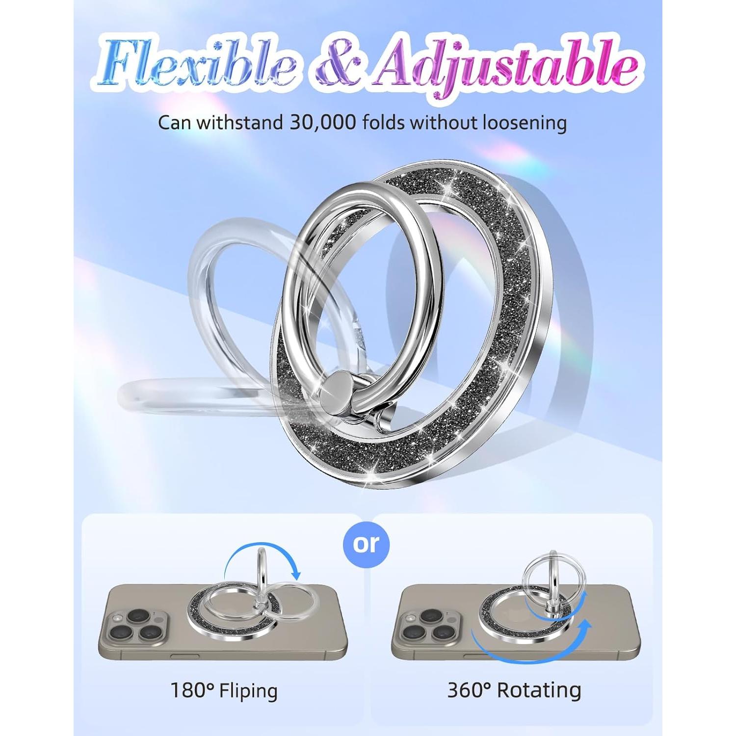 Soporte Magnético para Teléfono LISEVO - Anillo de Dedo Negro