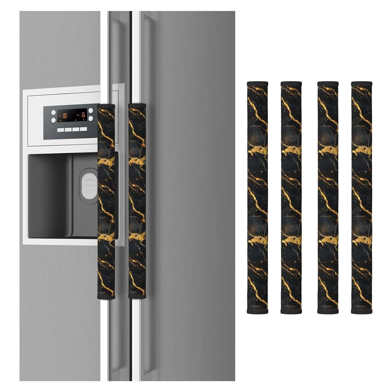 4 Cubiertas de Mango Neopreno NeuKim 40x14cm Mármol Negro Dorado