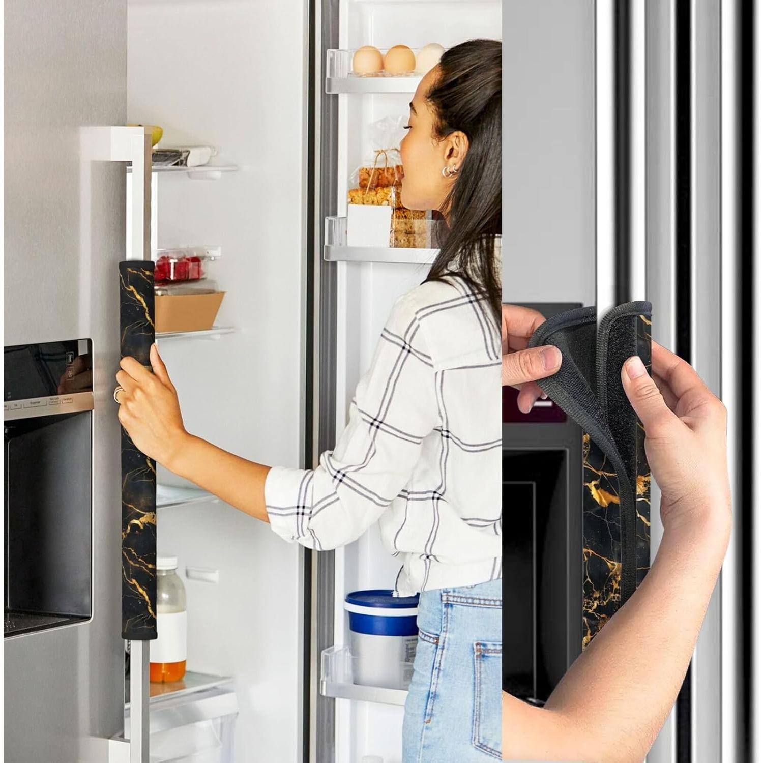 4 Cubiertas de Mango Neopreno NeuKim 40x14cm Mármol Negro Dorado