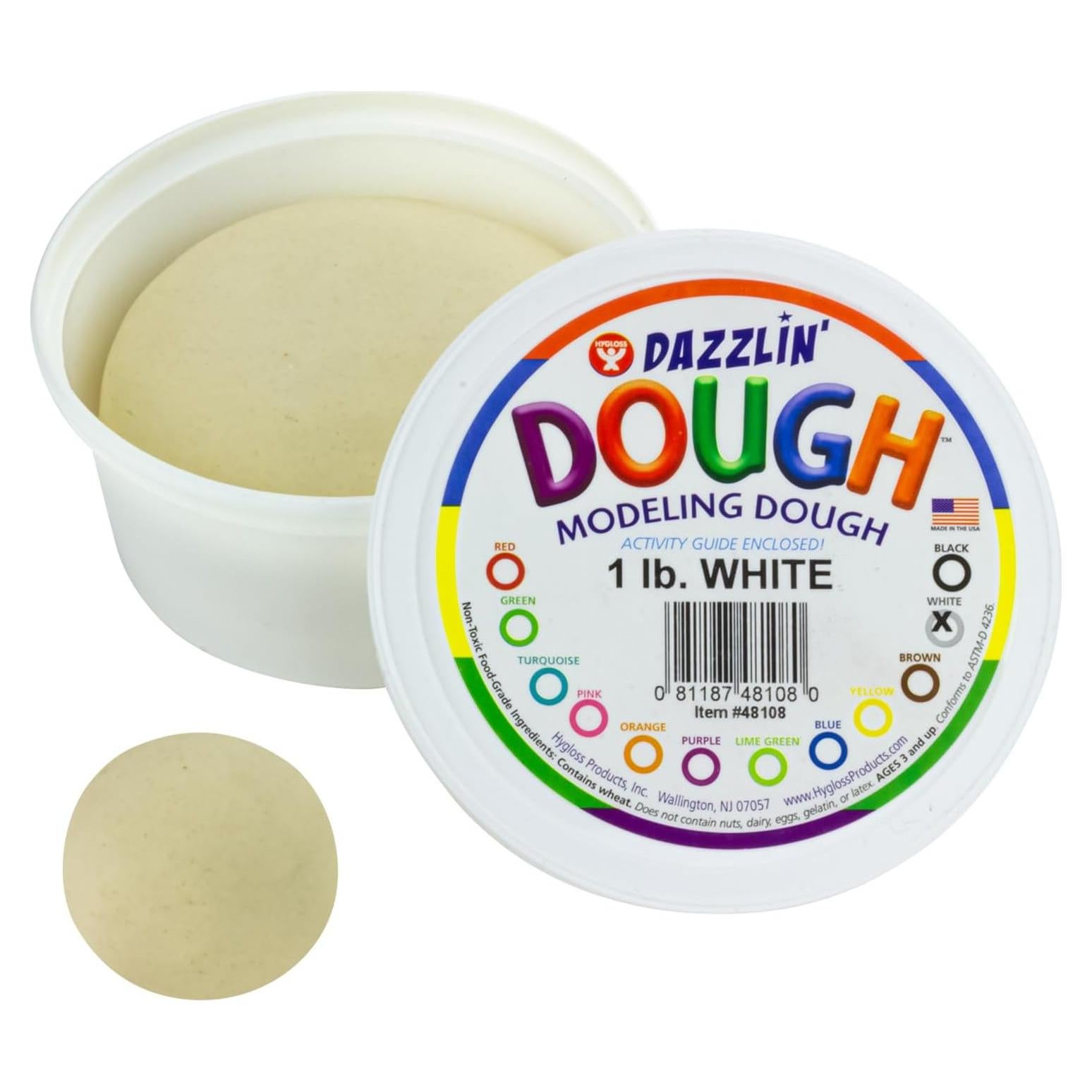 Masa para Modelar Hygloss Dazzlin' Blanca 0,45 kg No Tóxica