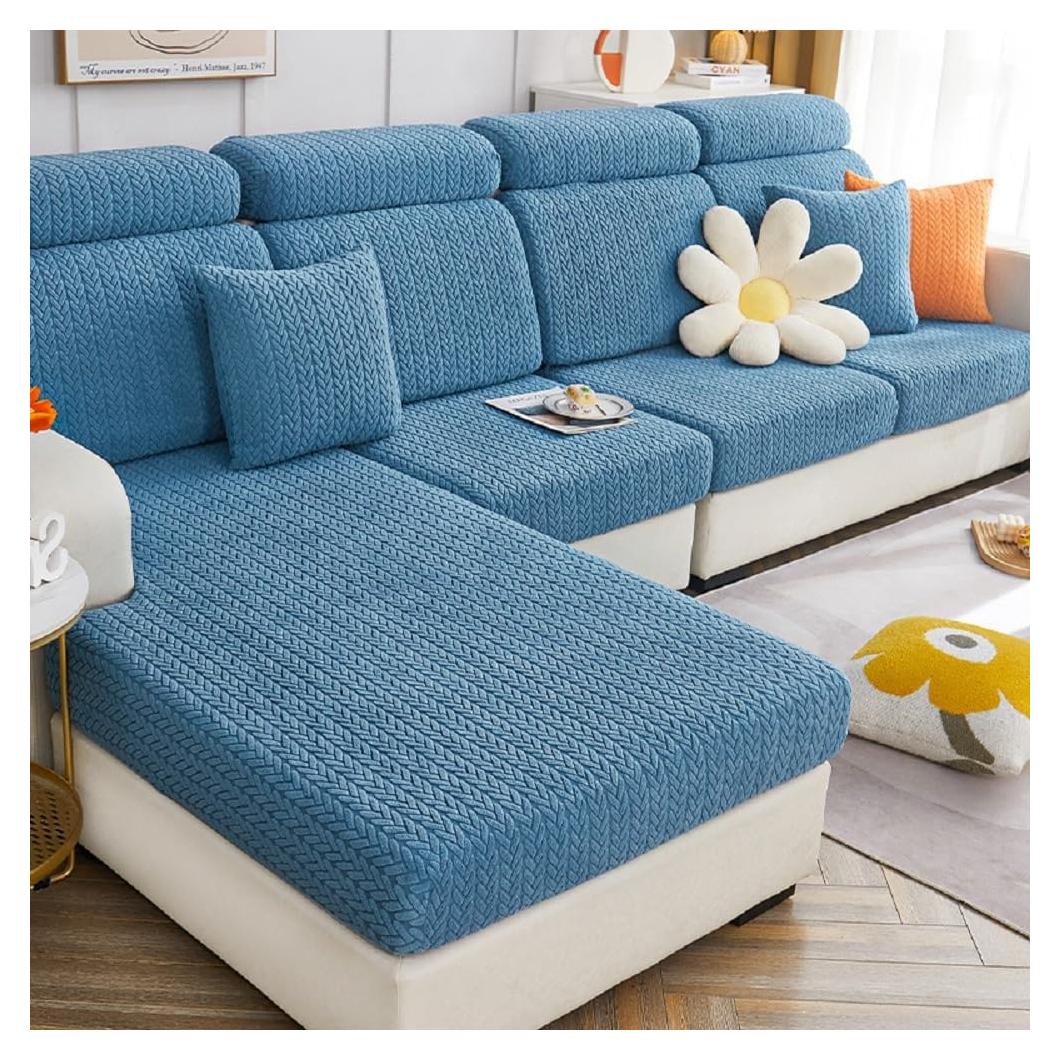 Cubierta de Sofá Mágica Yoovat Trigo-Azul Ajustable 40.64cm