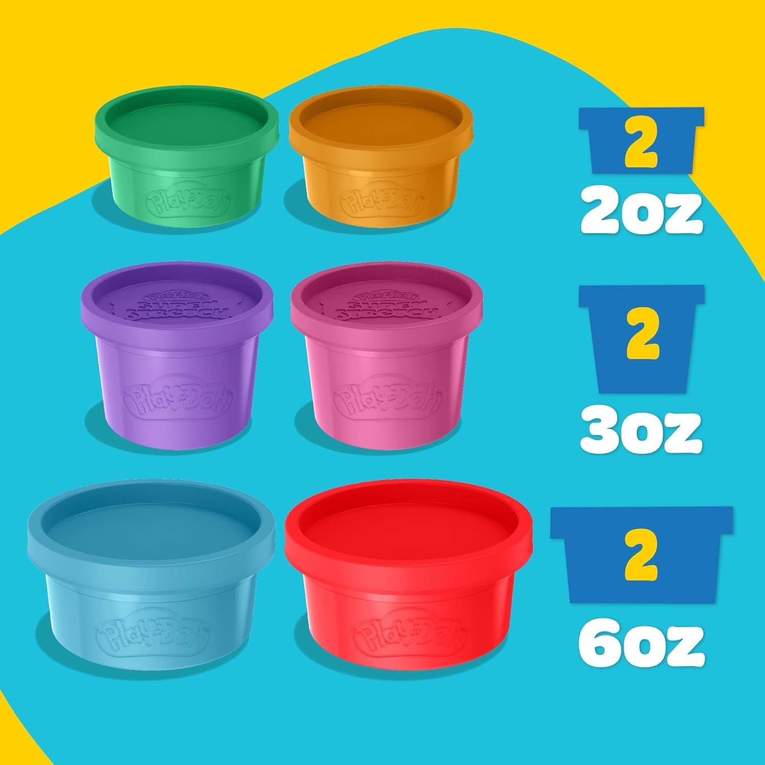 Play-Doh 6 Compuestos Aromatizados - Super Stretch y más
