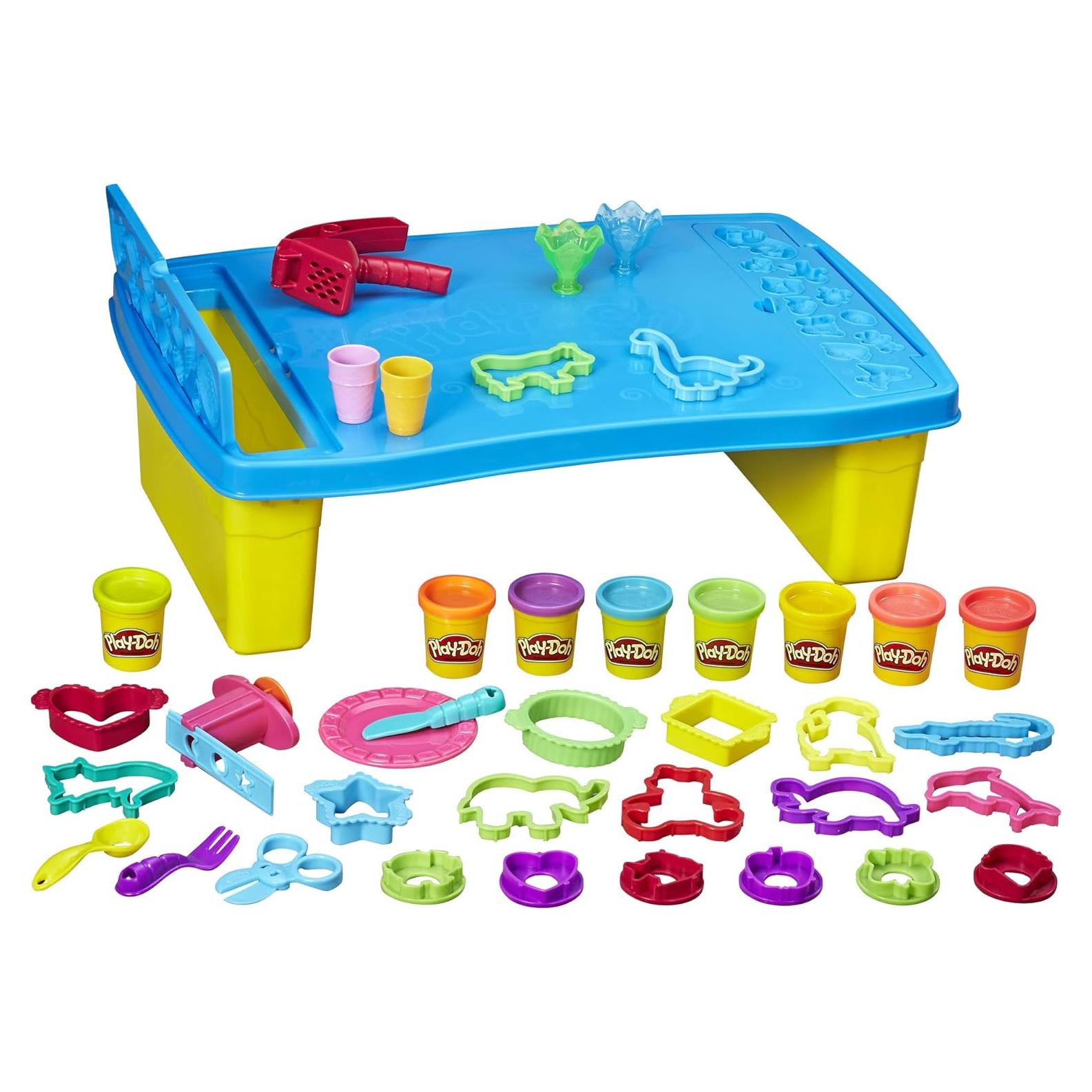 Mesa de Jugar Play-Doh con 25 Accesorios y 8 Latas