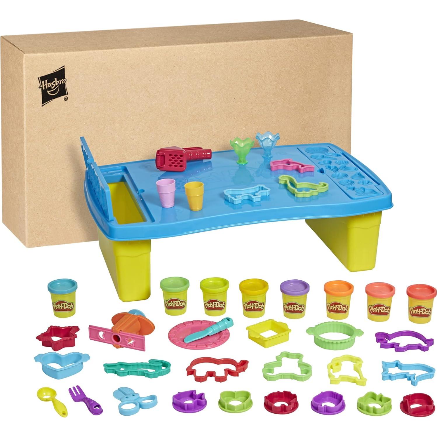 Mesa de Jugar Play-Doh con 25 Accesorios y 8 Latas