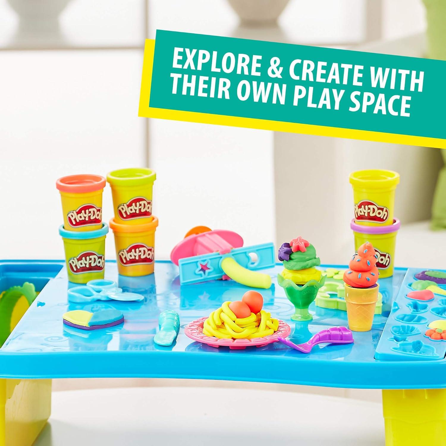 Mesa de Jugar Play-Doh con 25 Accesorios y 8 Latas