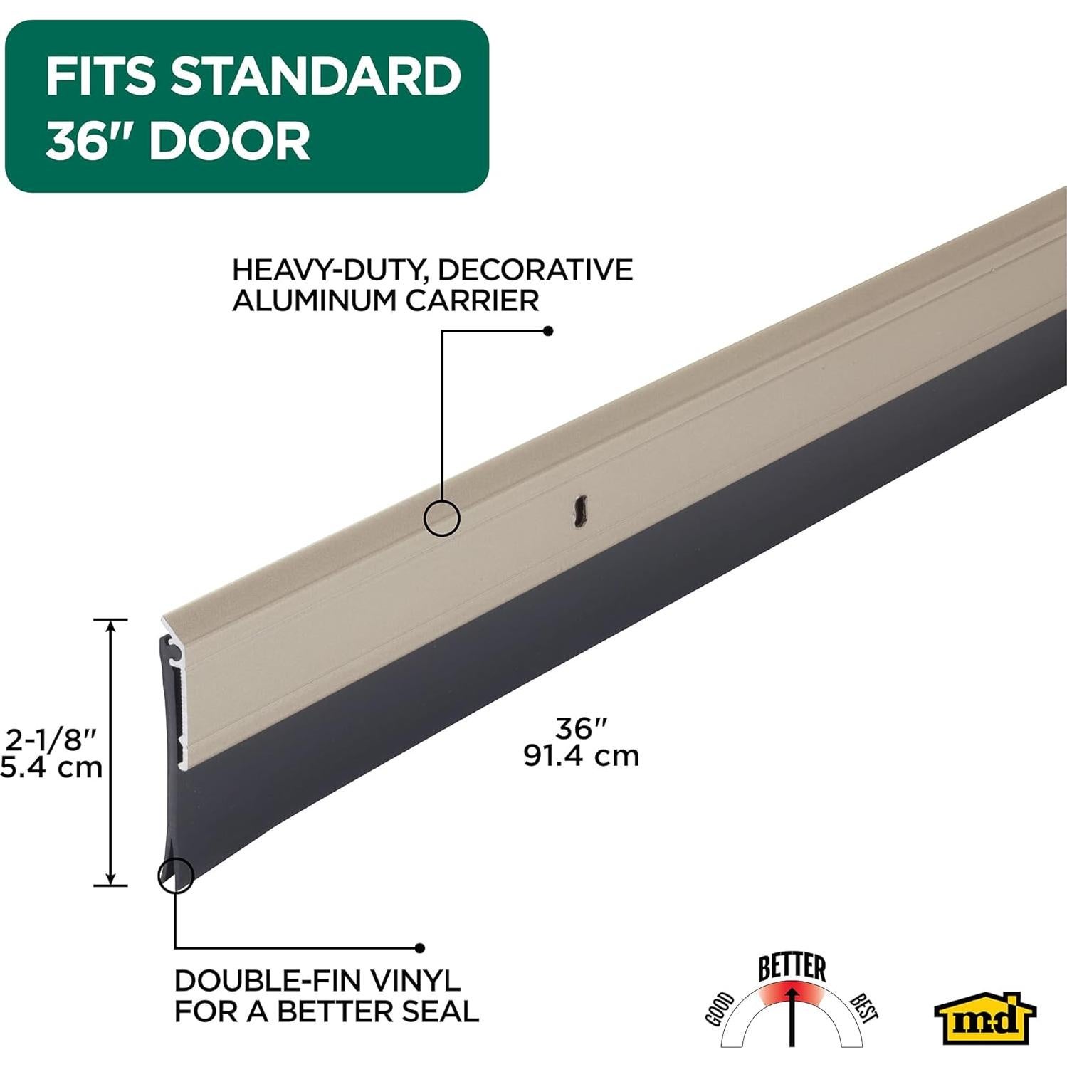 Barrera de Puerta M-D Building Products 91.44 cm Aluminio Vinilo