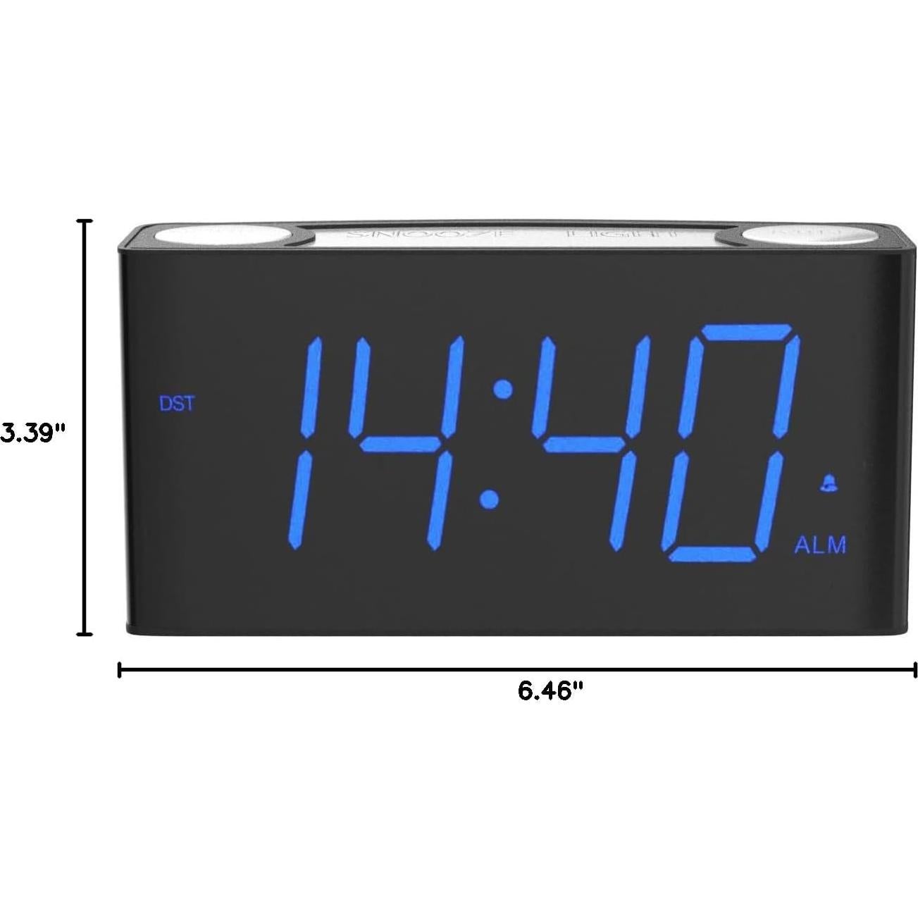 Reloj Despertador Digital Mesqool con Luz Nocturna y USB