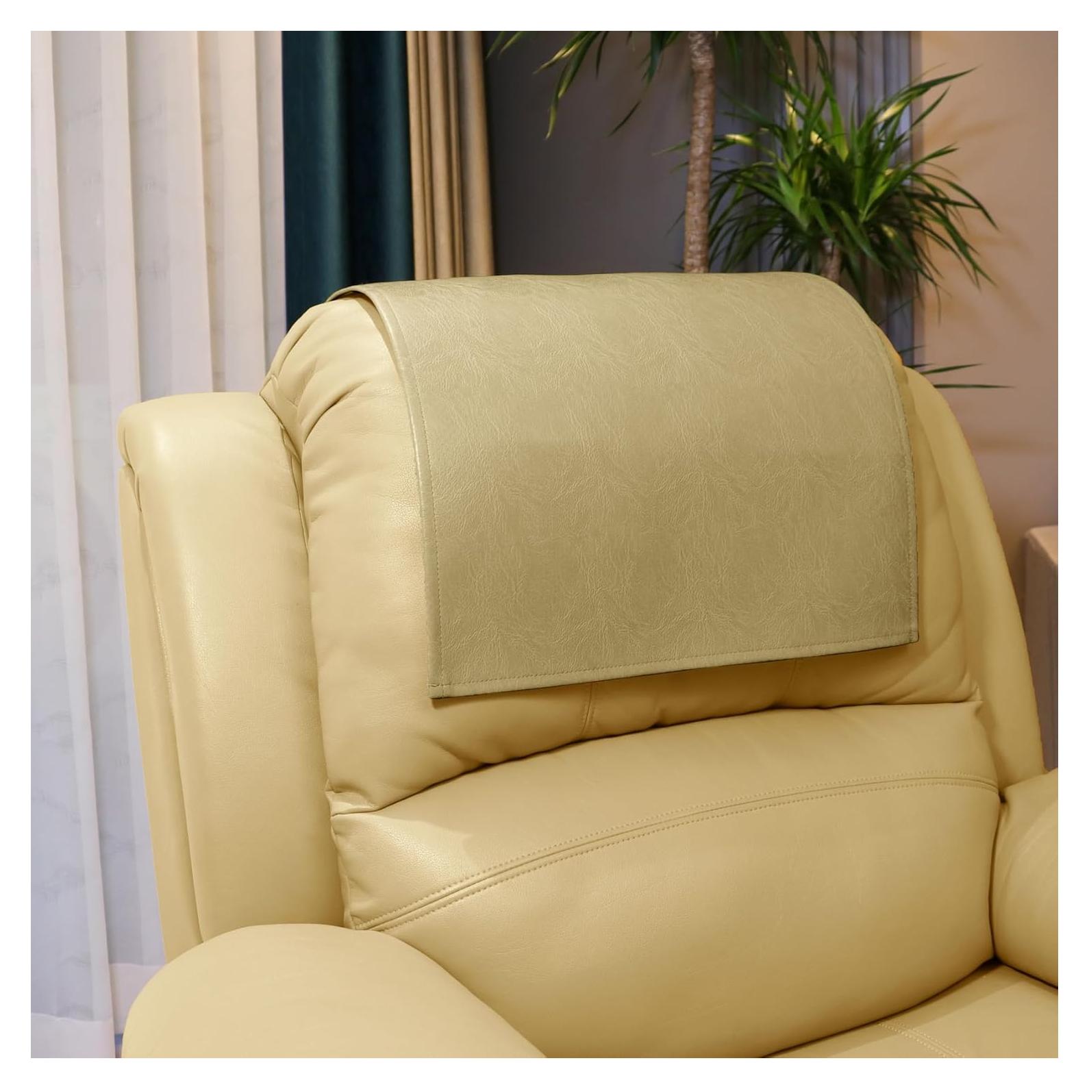 Funda de Reposacabezas Beige AmazeCov 43x69 cm para Sofá