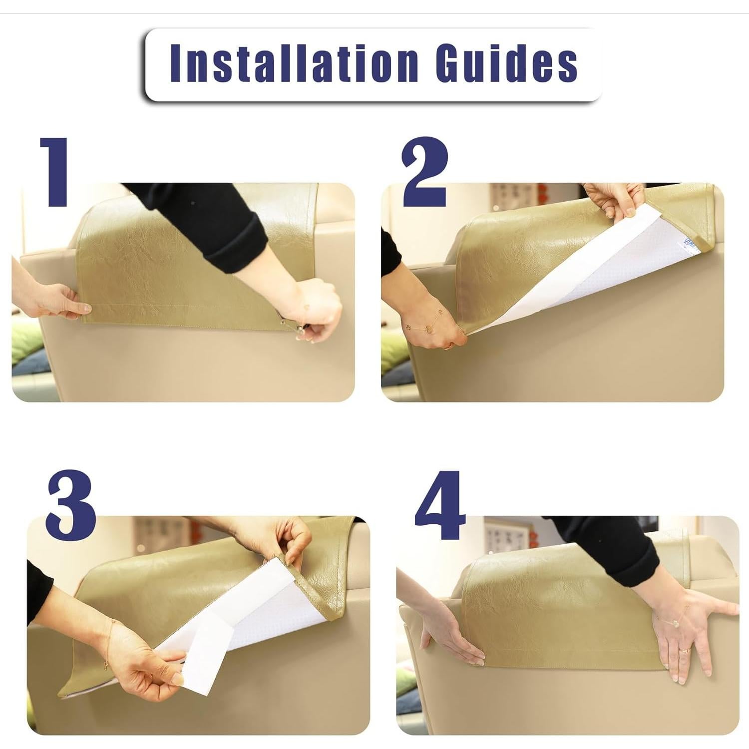 Funda de Reposacabezas Beige AmazeCov 43x69 cm para Sofá