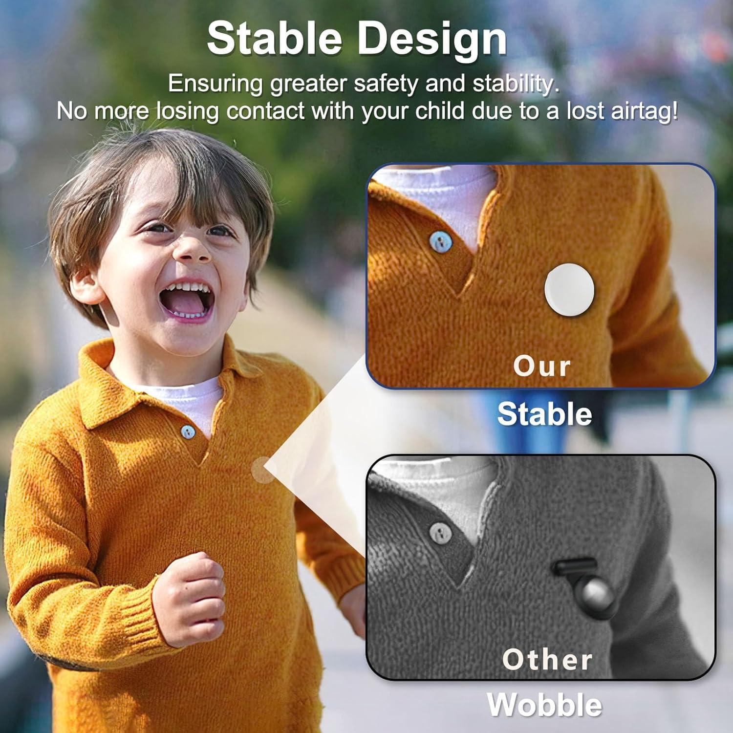 Funda Oculta para AirTag Apple 2 Pack Niños Negro/Azul