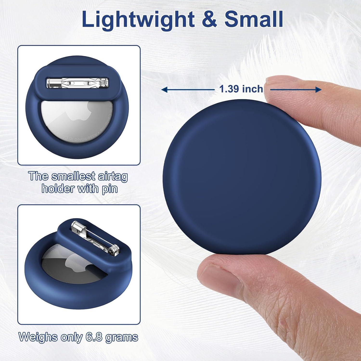 Funda Oculta para AirTag Apple 2 Pack Niños Negro/Azul