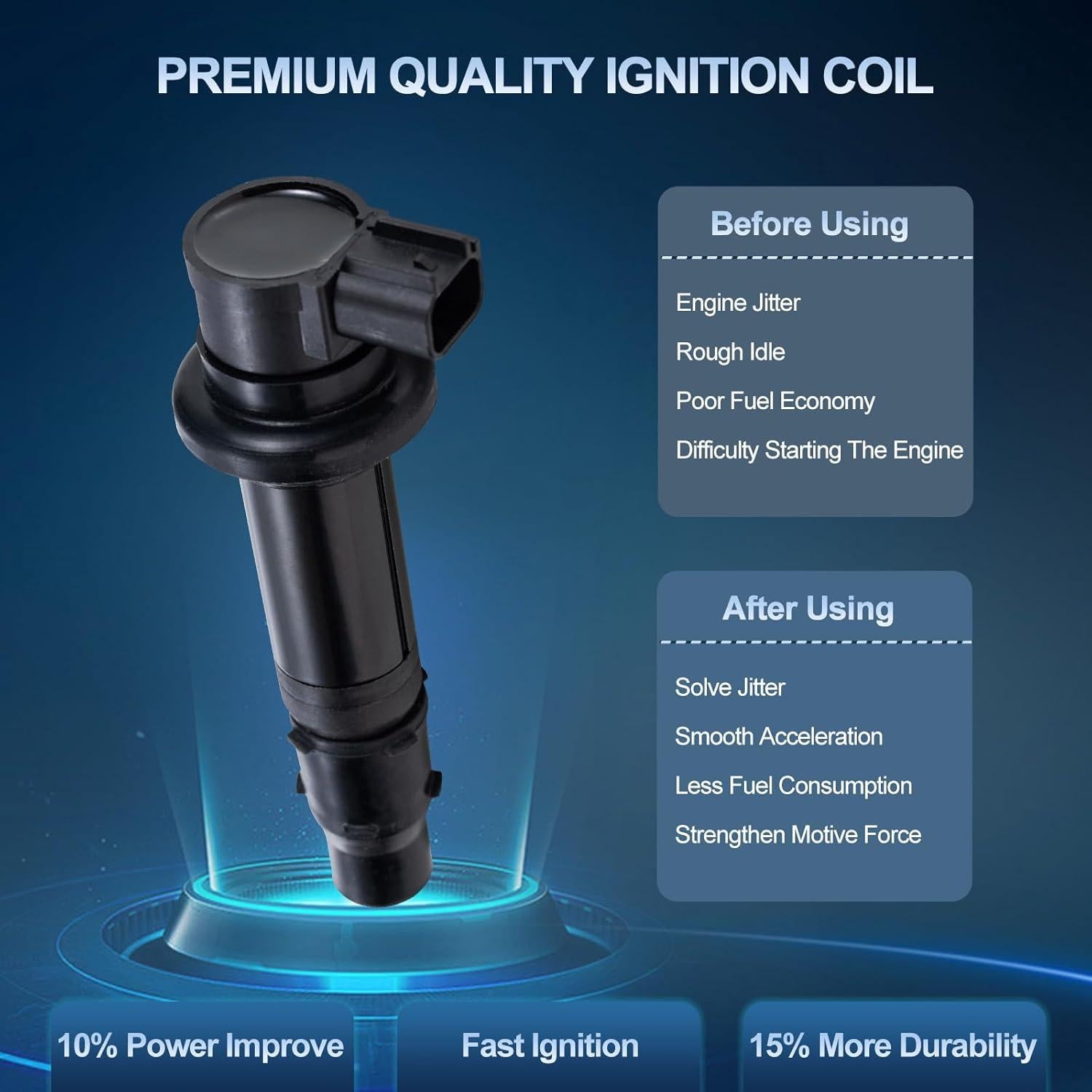 Bobina de Encendido GRIZZLY AUTO F6T558 Juego de 4 para Yamaha