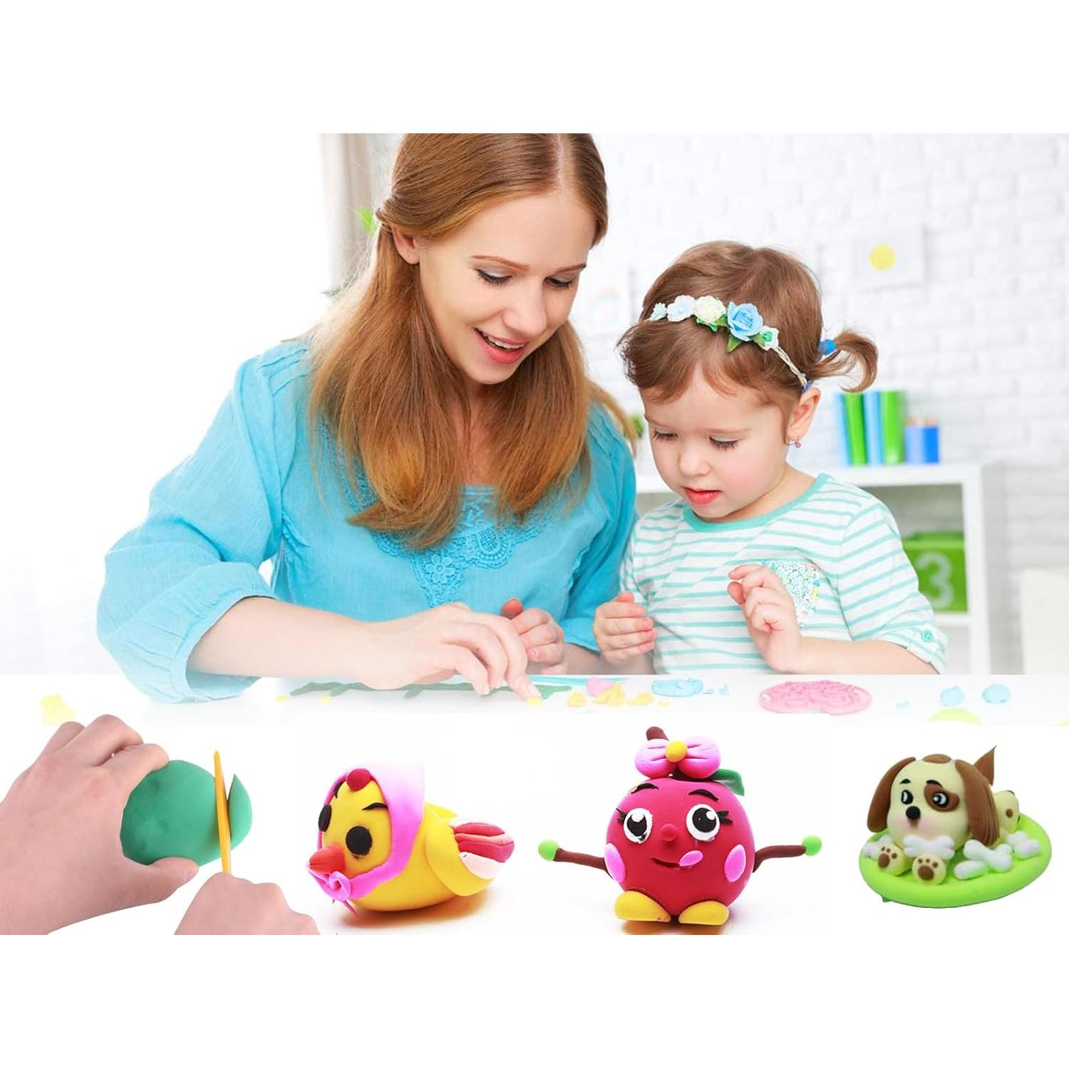 Arcilla Secada al Aire Exptolii 24 Colores para Modelar