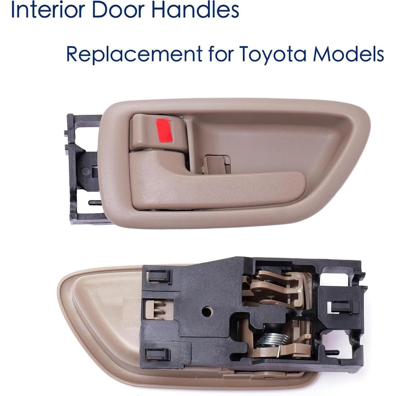 Manijas de Puerta Interior Lcyolada 2 Piezas Beige para Toyota