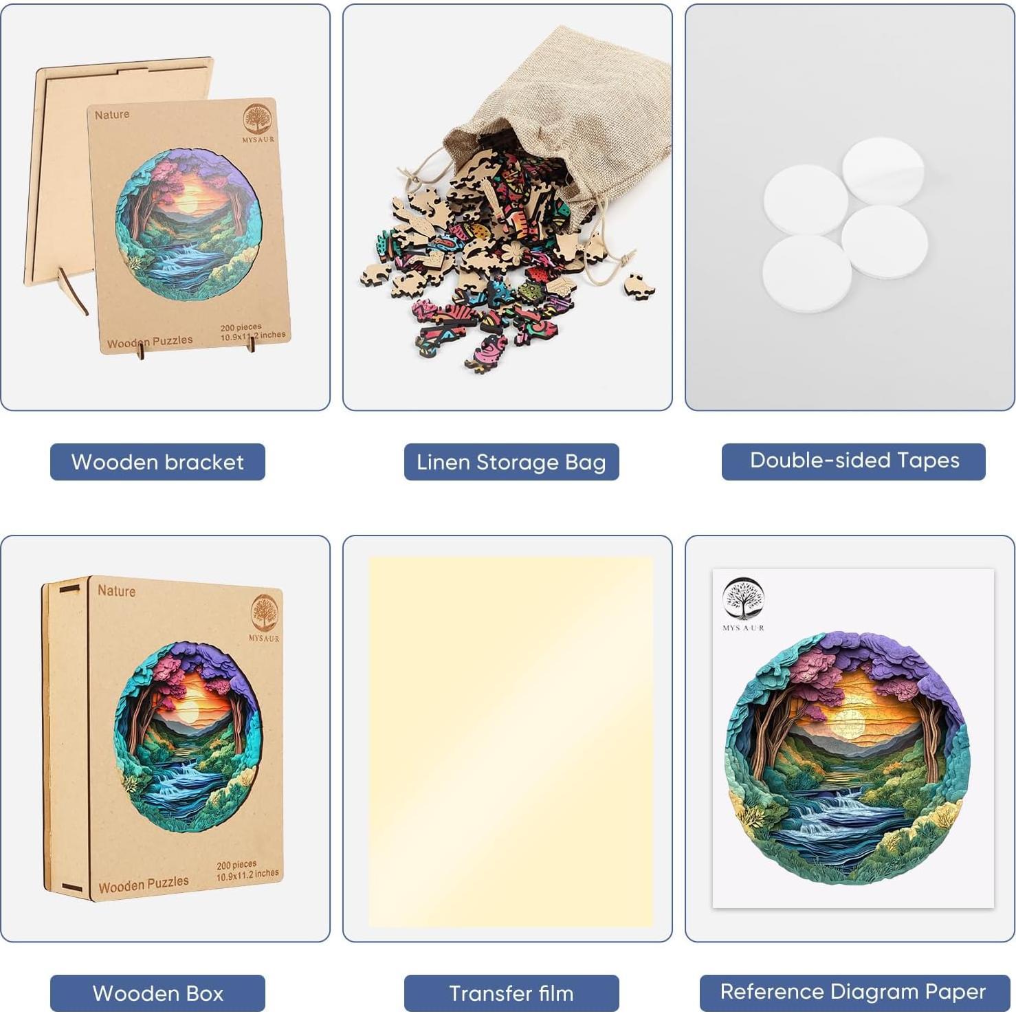 Rompecabezas de Madera 3D MYS A·U·R 200 Piezas 28.4x27.7cm