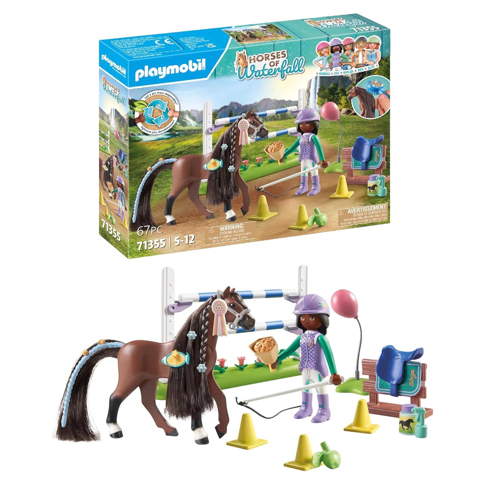 Caballos de Waterfall PLAYMOBIL 71355 - Set de Salto Ecuestre