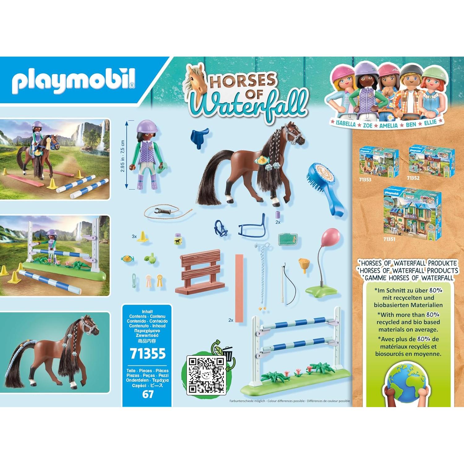 Caballos de Waterfall PLAYMOBIL 71355 - Set de Salto Ecuestre