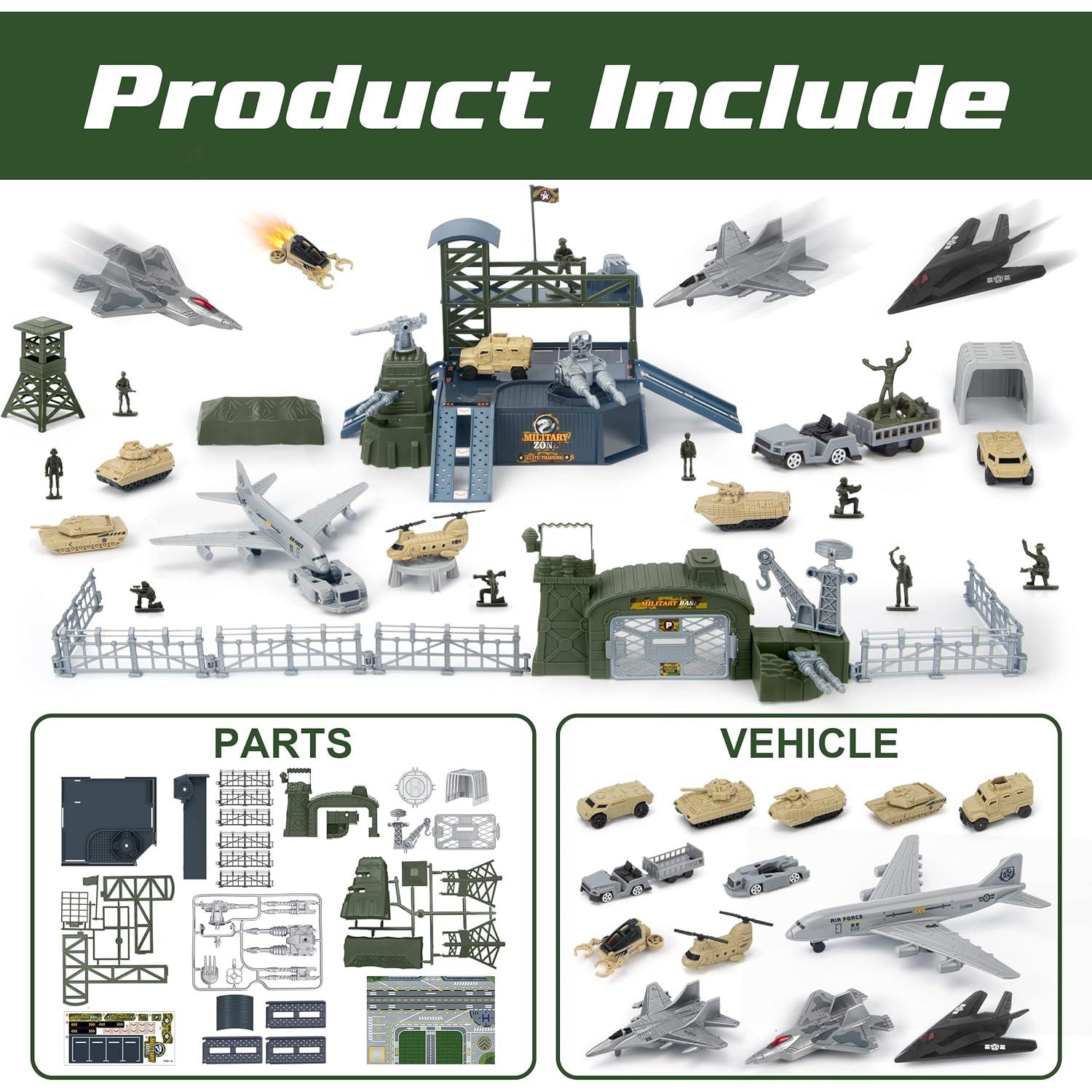 Juguete Militar XDUOYJOY con 13 Vehículos y Accesorios