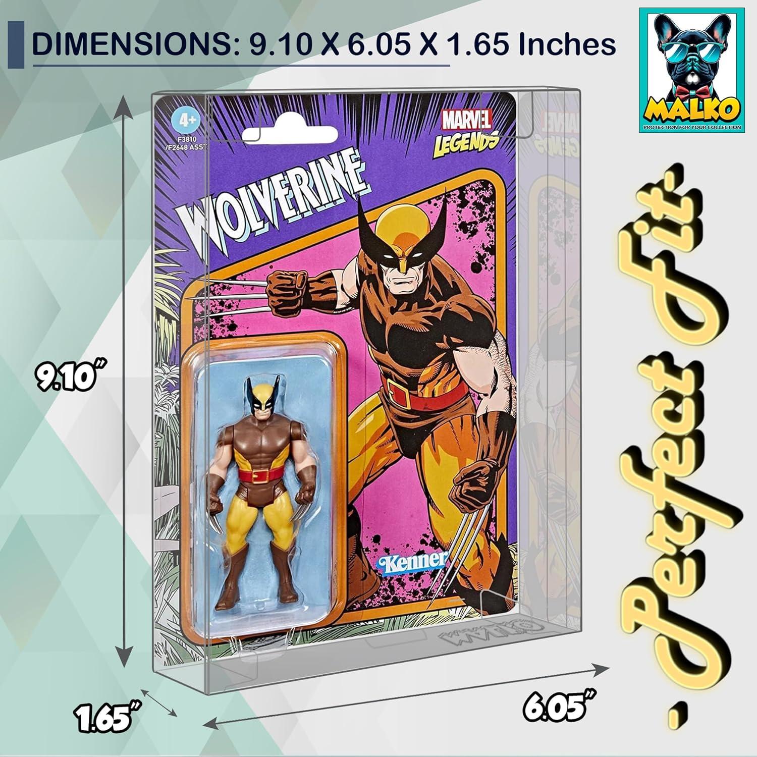 MALKO 6 Pack Protector para Figuras de 9.53 cm - Plástico 0.5 mm