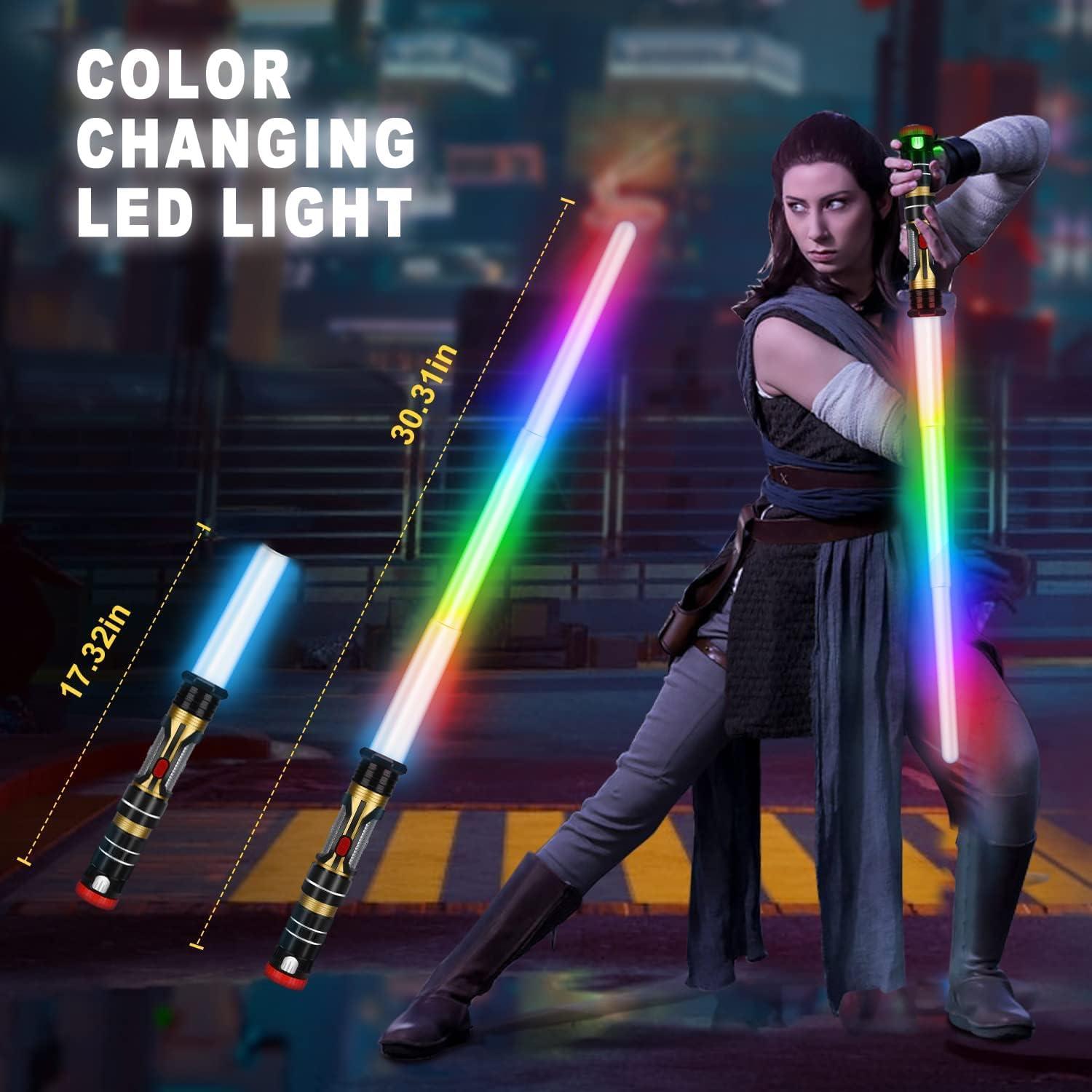 Sable Iluminado AuntyFey 2 Paquete LED para Niños y Adultos