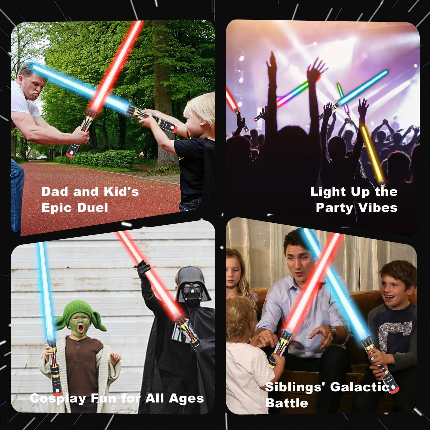 Sable Iluminado AuntyFey 2 Paquete LED para Niños y Adultos