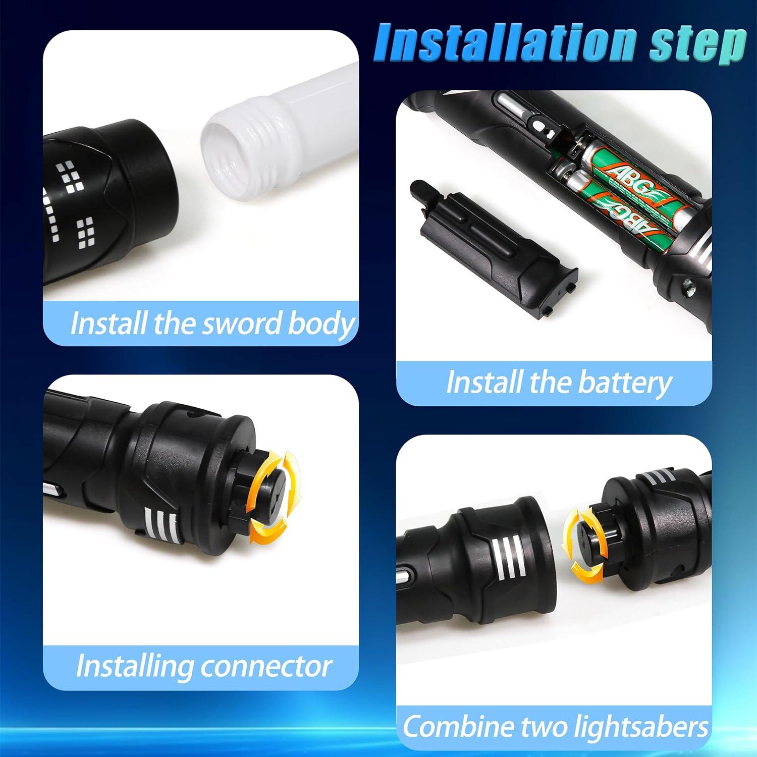 Espadas de Luz Retráctiles LED Yuhui - 2 Paquetes 7 Colores