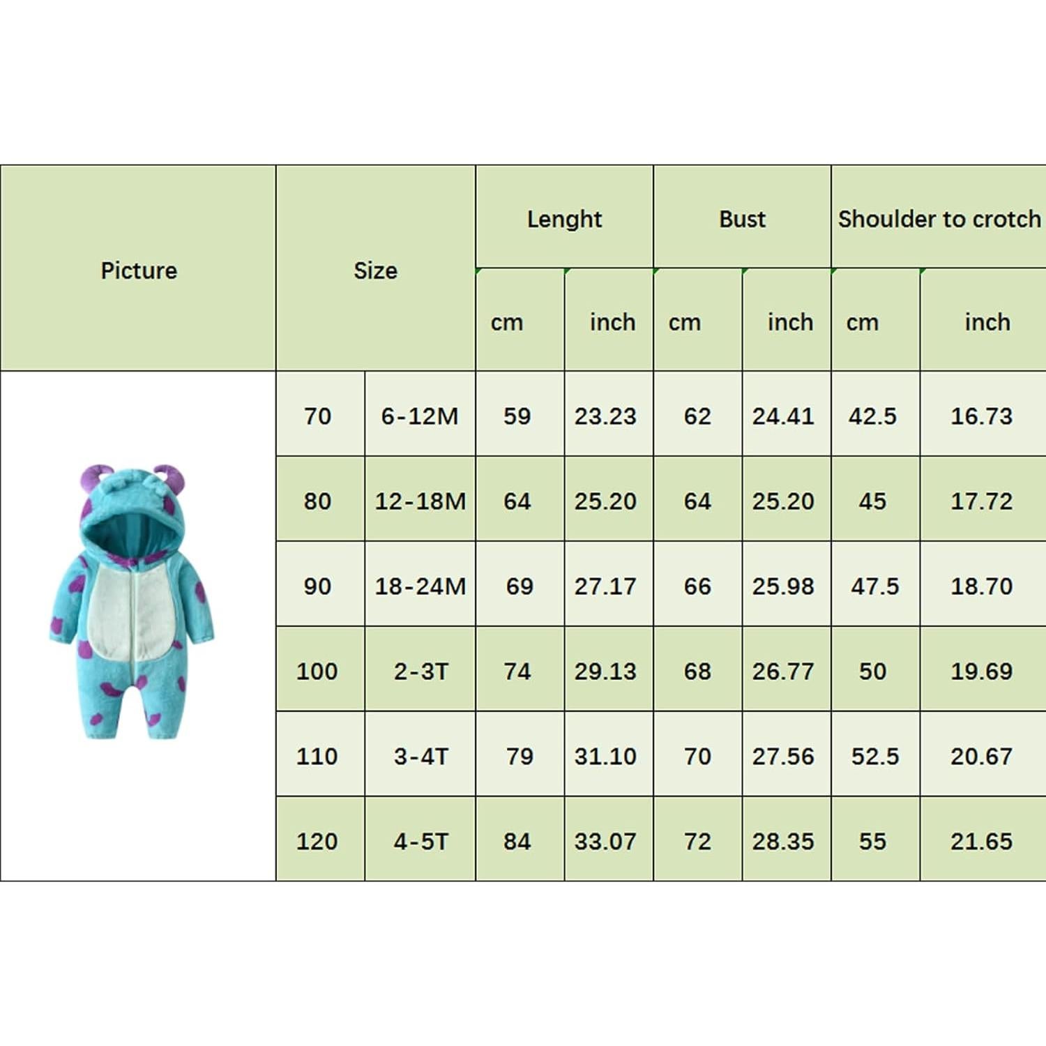 Disfraz de Halloween para Bebés Bonangber Mono Unisex 9-12 Meses