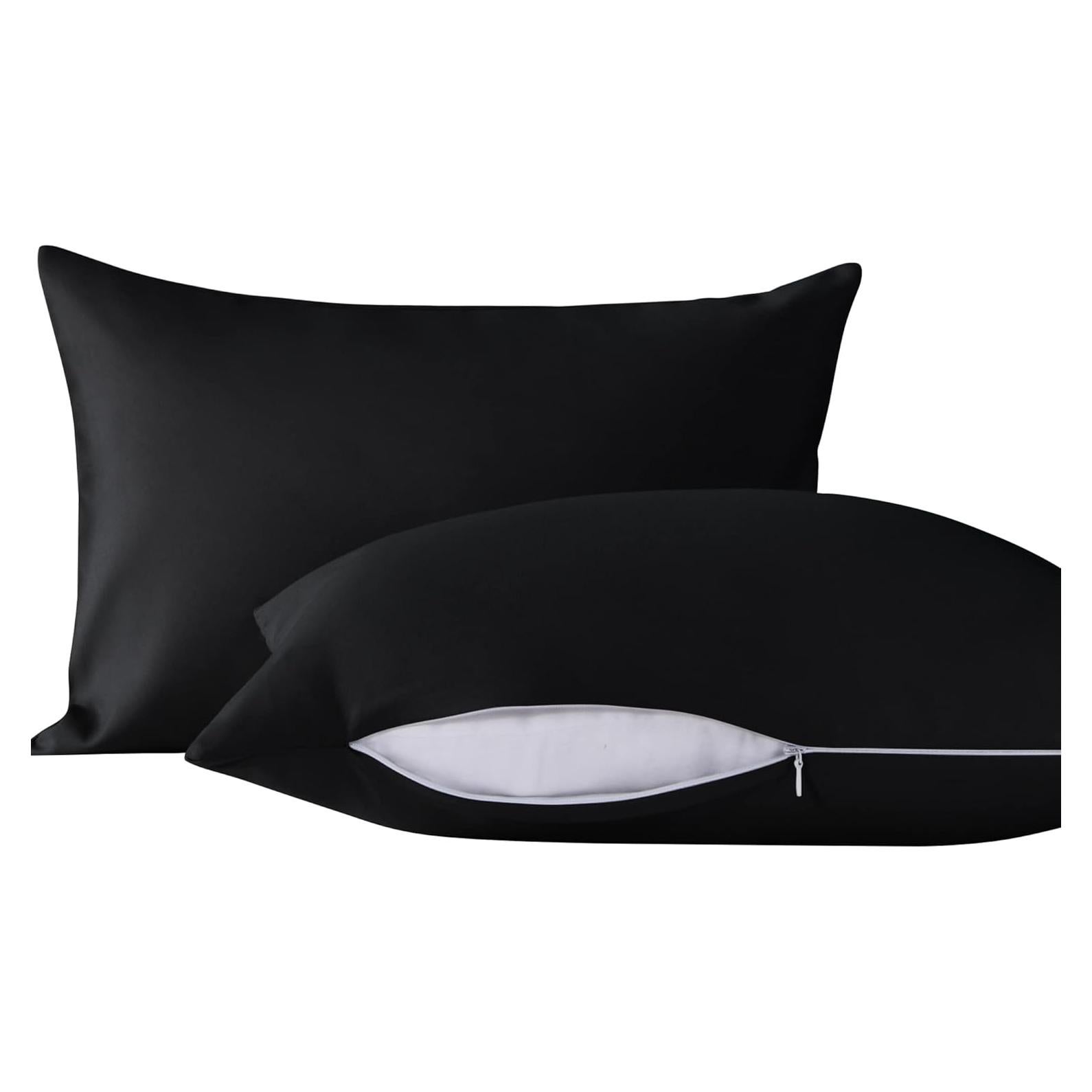 Almohadas NTBAY 33x46 cm Microfibra Suave Pack 2 Negro