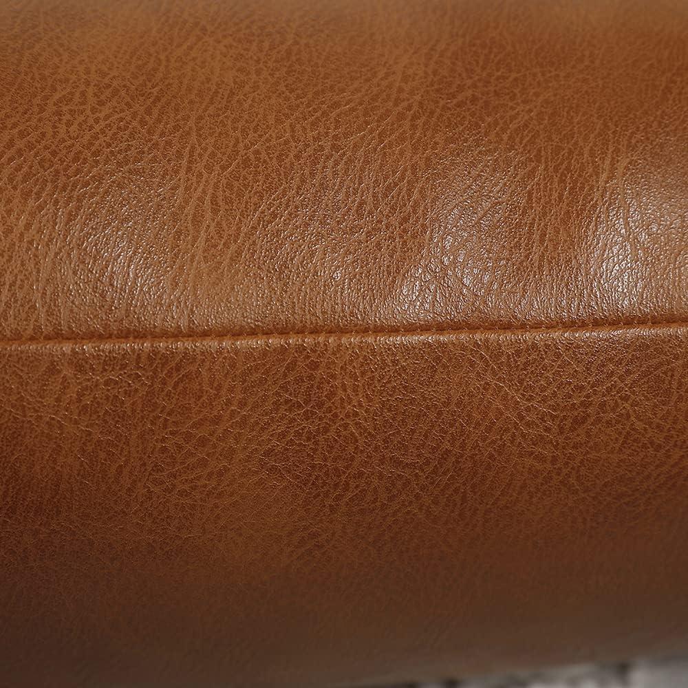 Funda Almohada Lumbar 35x50 cm Cuero Sintético NUYECY Marrón