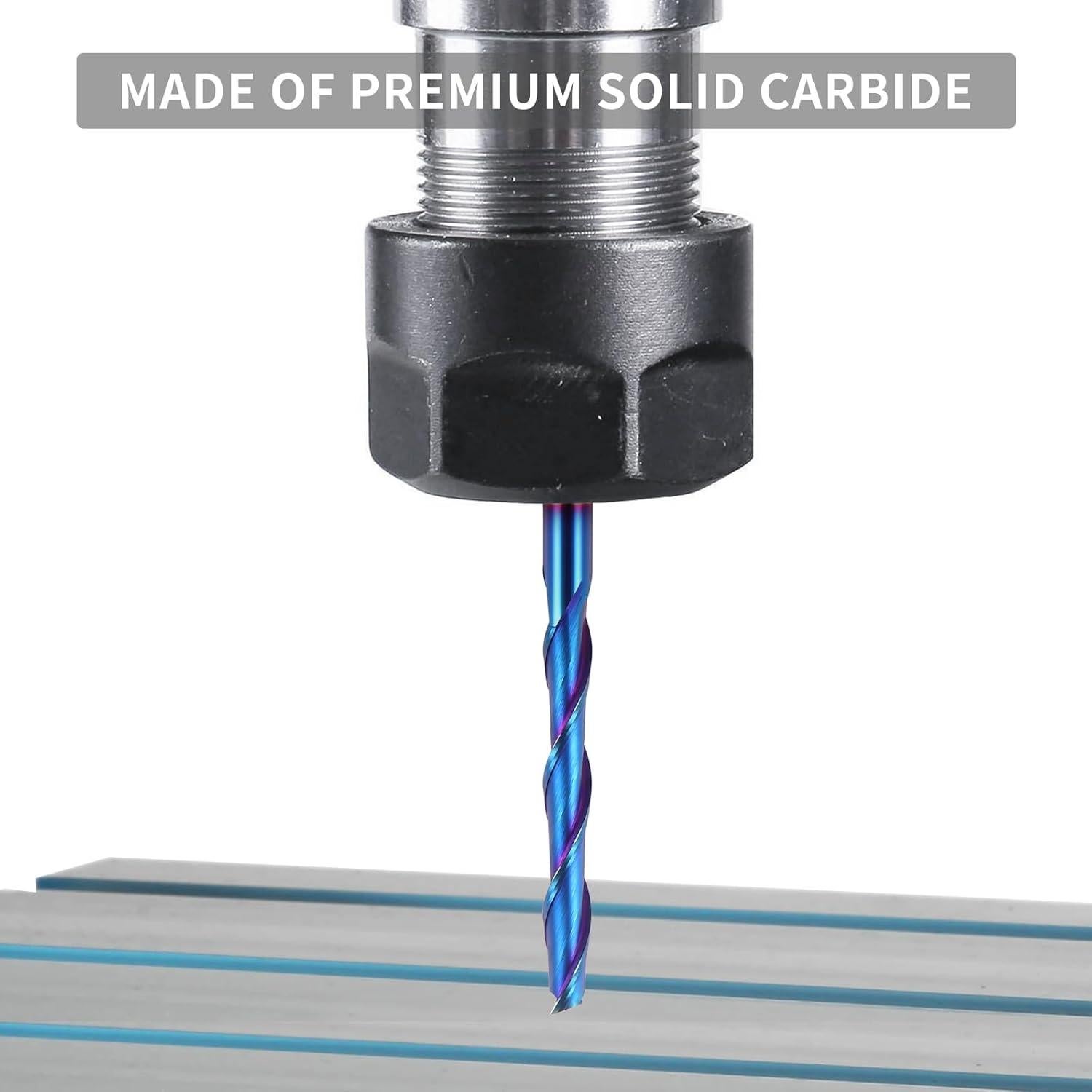 Fresa Router Espiral EANOSIC 10,16 cm Carburo Nano Azul